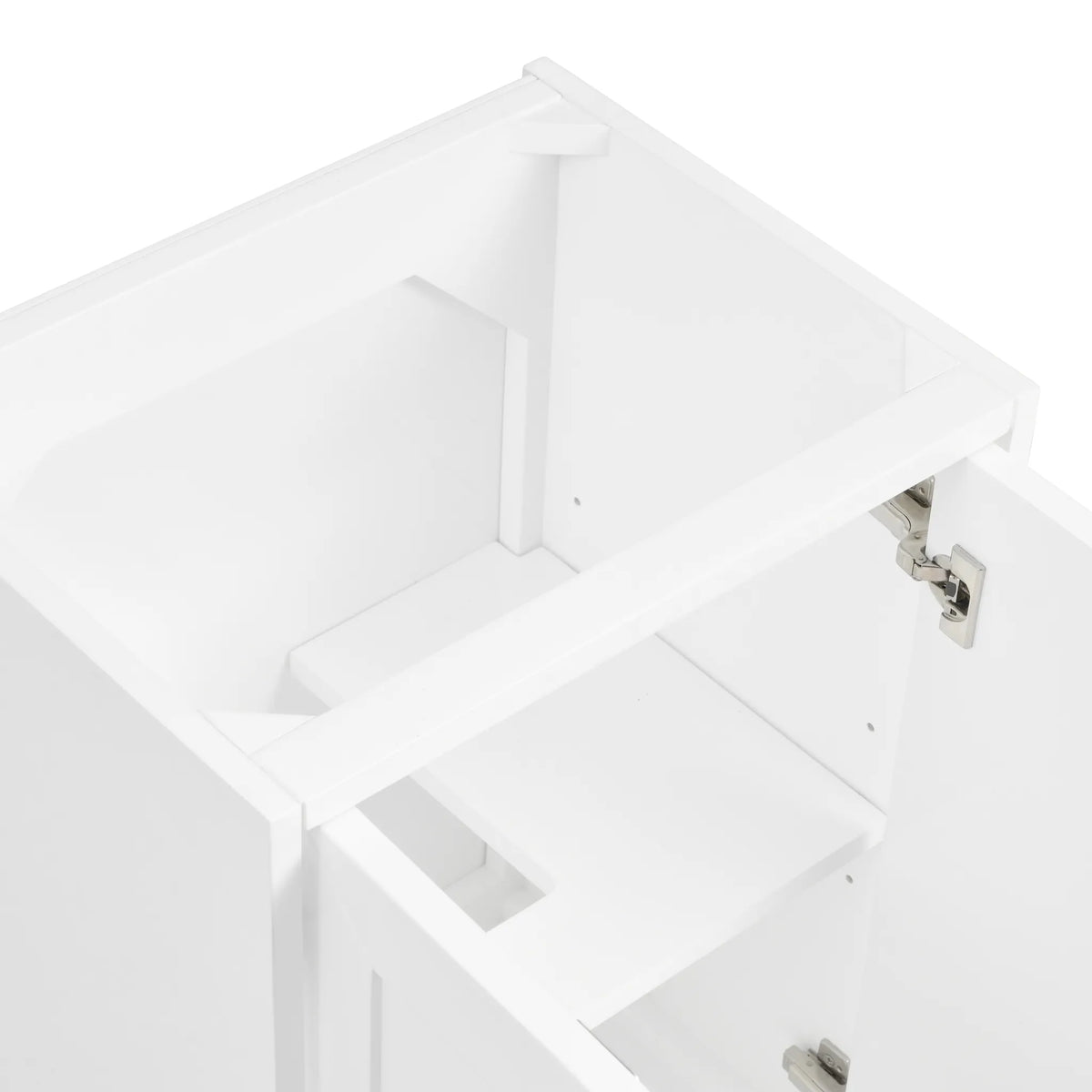 20" Chianti Single Cabinet in Glossy White in Matte Black-Cabinet Only image 10
