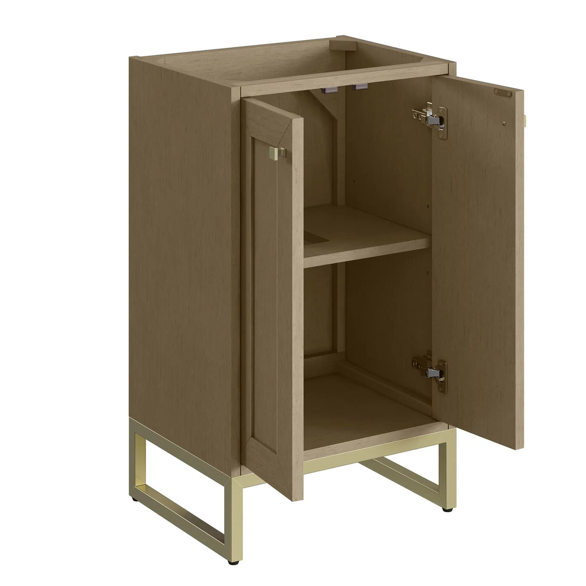 20" Chianti Single Cabinet in Walnut Whisper in Champagne Brass-Cabinet Only image 3