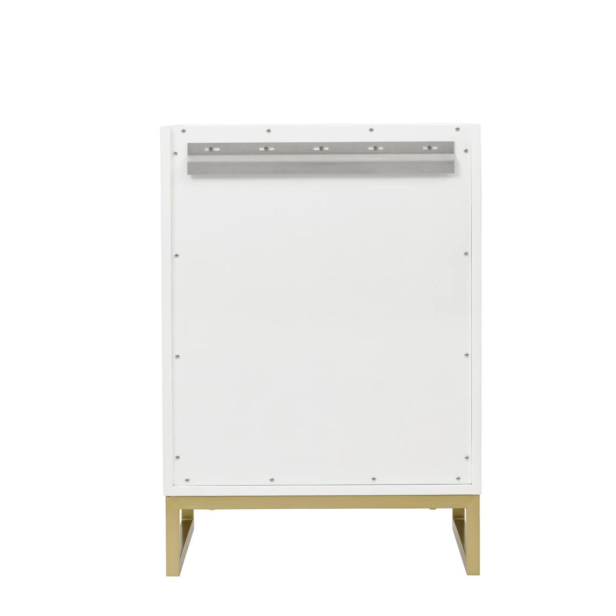 24" Chianti Single Cabinet in Glossy White in Champagne Brass-Cabinet Only image 5