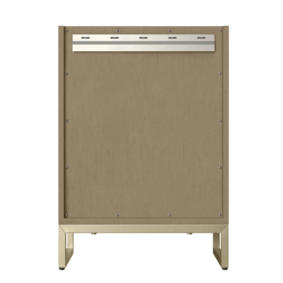 24" Chianti Single Cabinet in Walnut Whisper in Champagne Brass-White Glossy image 16