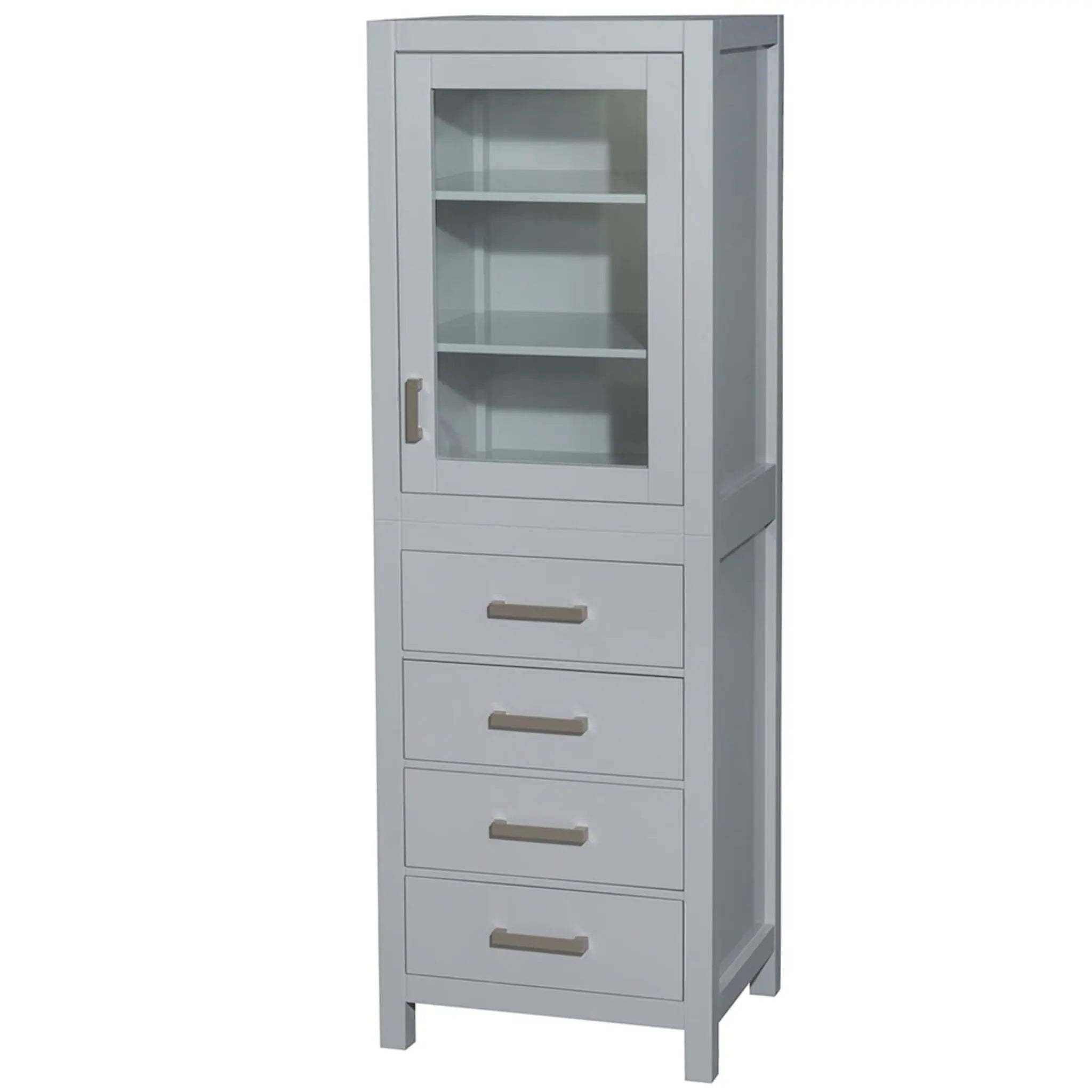 24" Gray Bathroom Linen Tower Cabinet - Sheffield by Wyndham (WCS1414LTGY) image