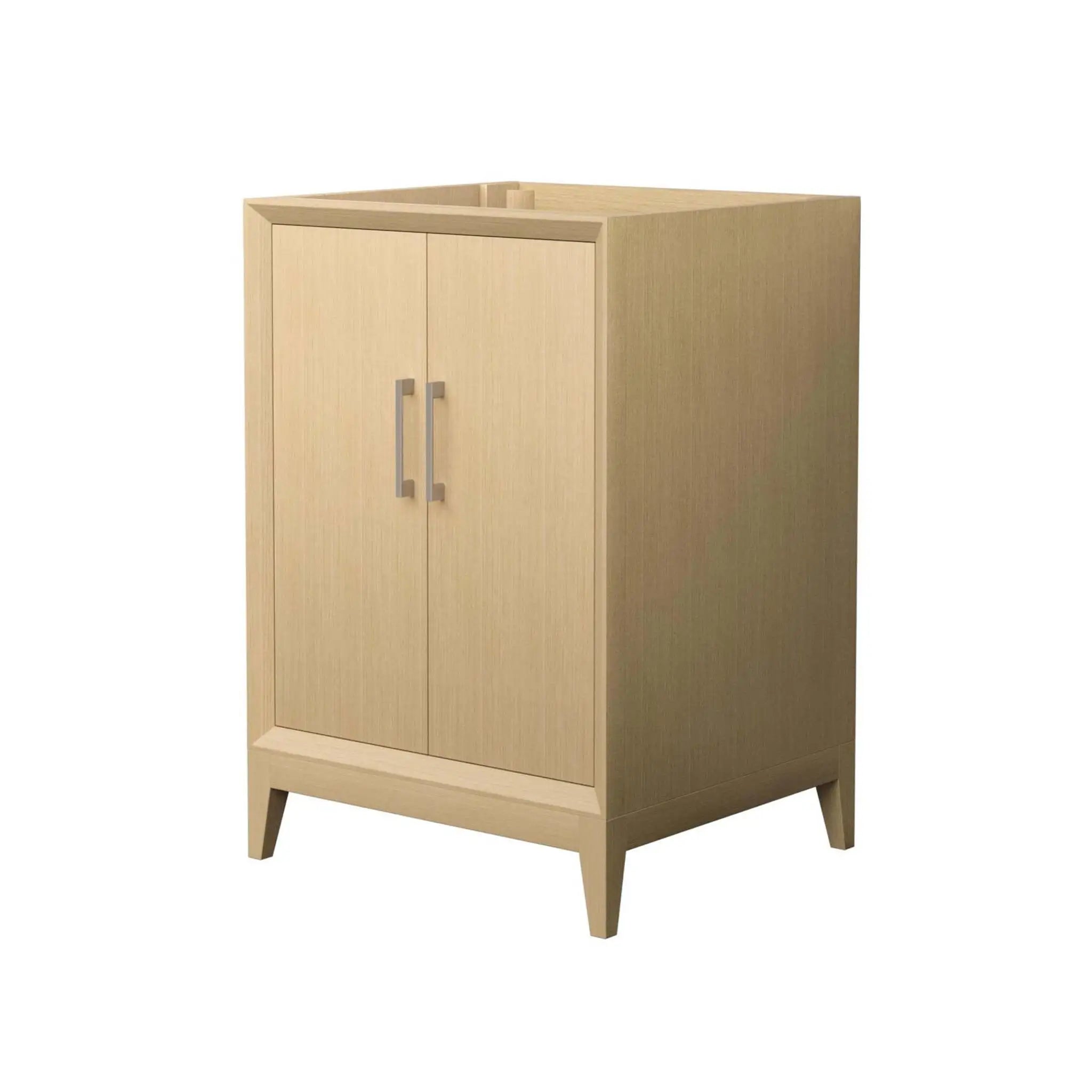 24" Janna Single Bathroom Vanity in White Oak with Brushed Nickel Trim by Wyndham