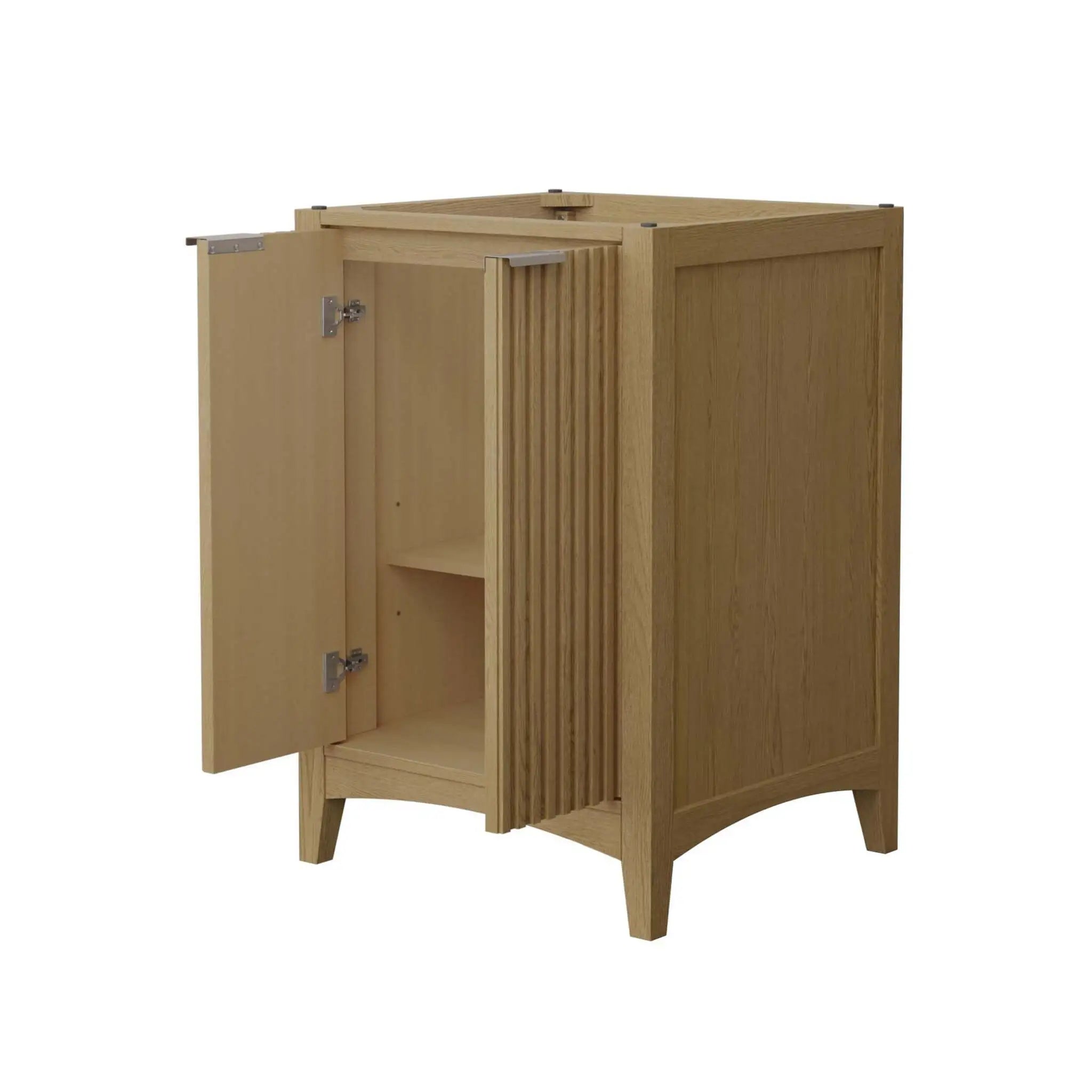 24" Palmilla Single Bathroom Vanity in Natural Oak with Brushed Nickel Trim by Wyndham