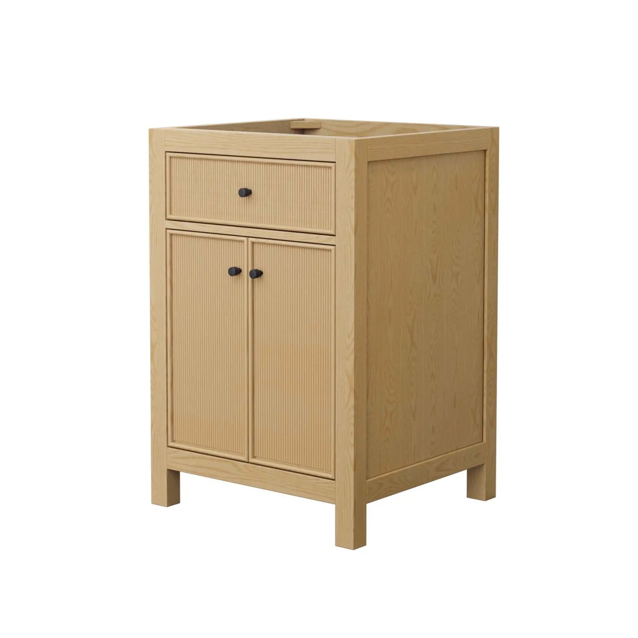 24" Pendry Single Bathroom Vanity in Tanned Oak with Matte Black Trim by Wyndham