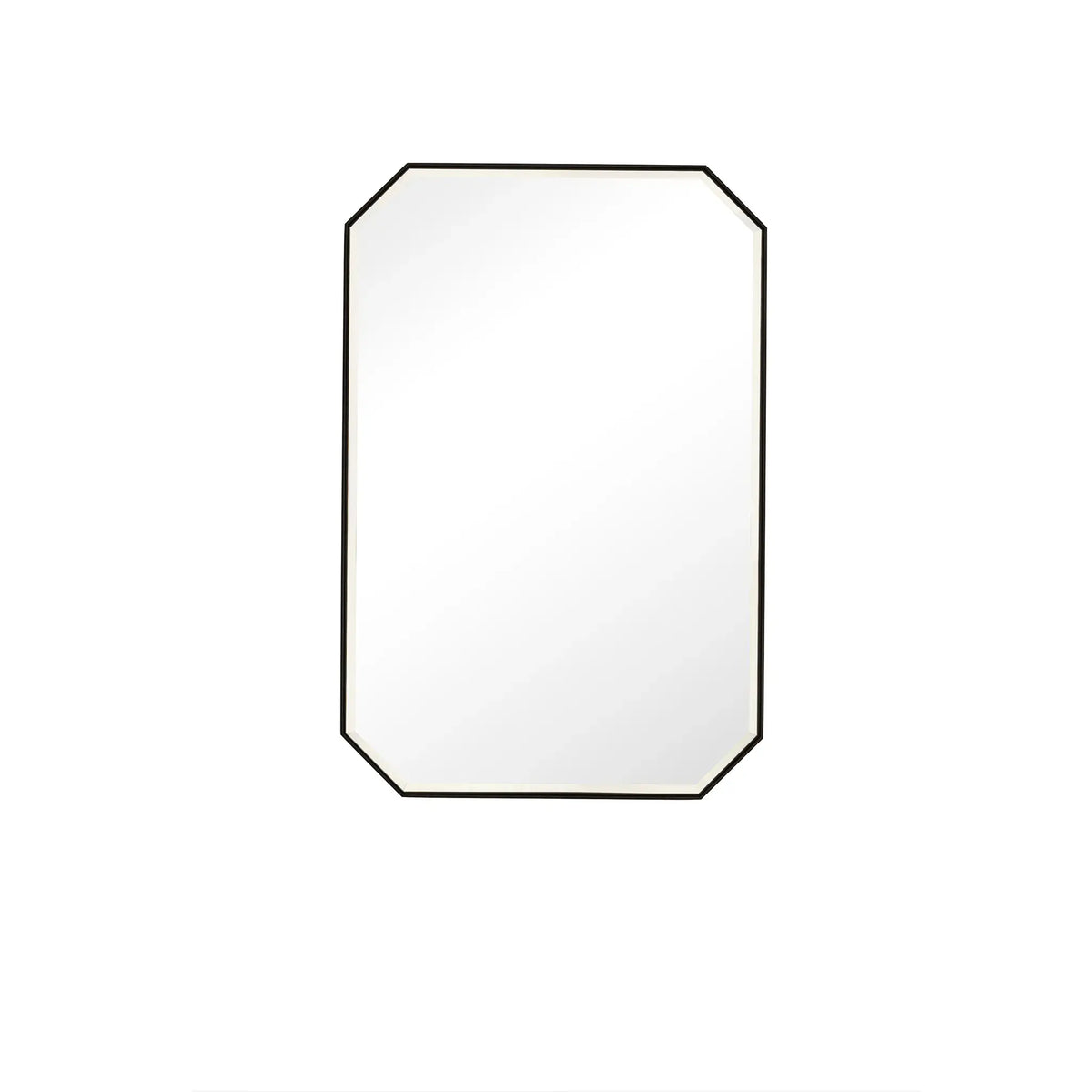 24 Inch Rohe Octagonal Mirror - Matte Black Image 1