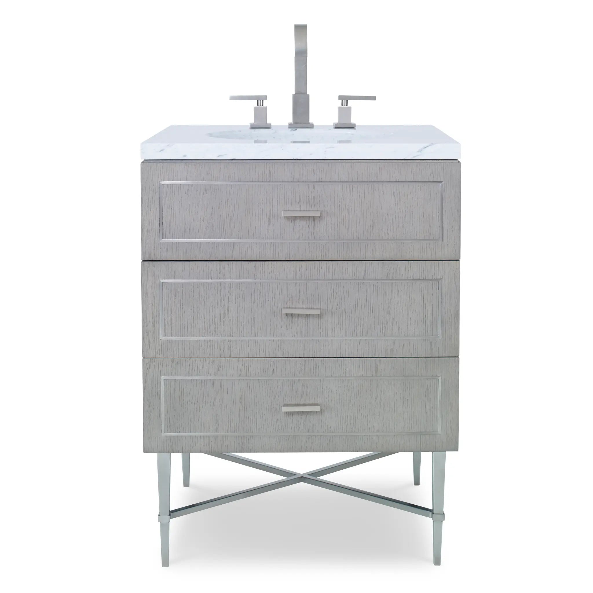 26" Woodbury Petite Sink Chest - Warm Grey by Ambella Home image