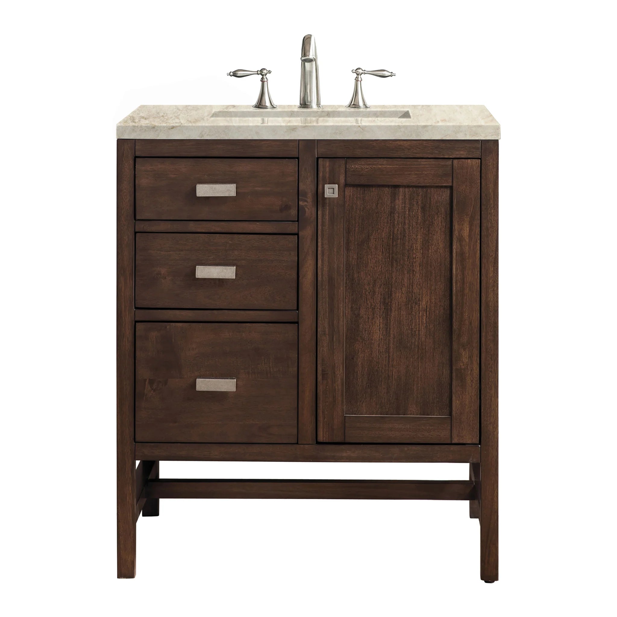 30-addison-single-vanity-cabinet-in-mid-century-acacia-by-james-martin-vanities-e444-v30-mca-tajnar-eclos-zero-silica image