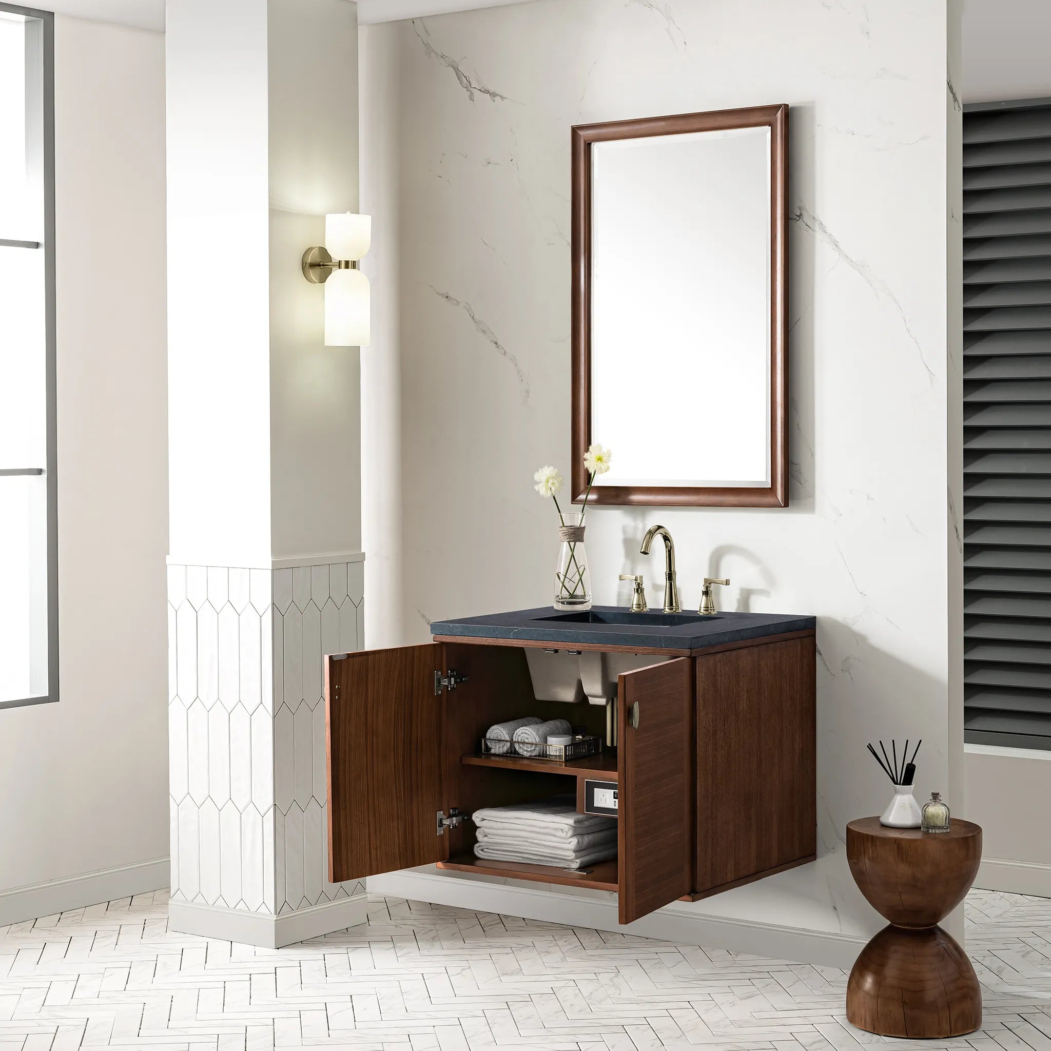 30" Amberly Single Vanity in Mid-Century Walnut-Cabinet Only-Not Available image 5