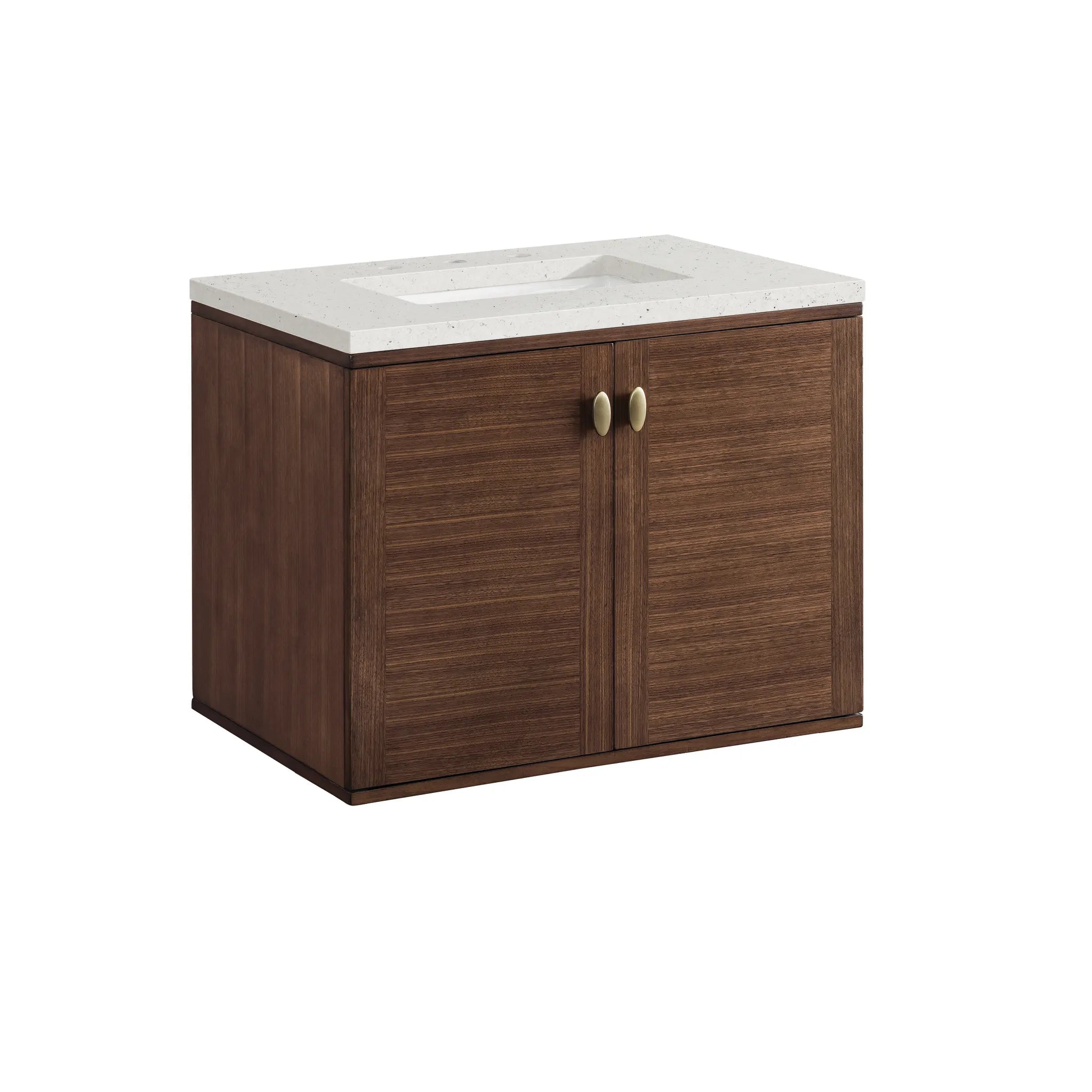 30" Amberly Single Vanity in Mid-Century Walnut-Lime Delight Silestone-8" Widespread image 11
