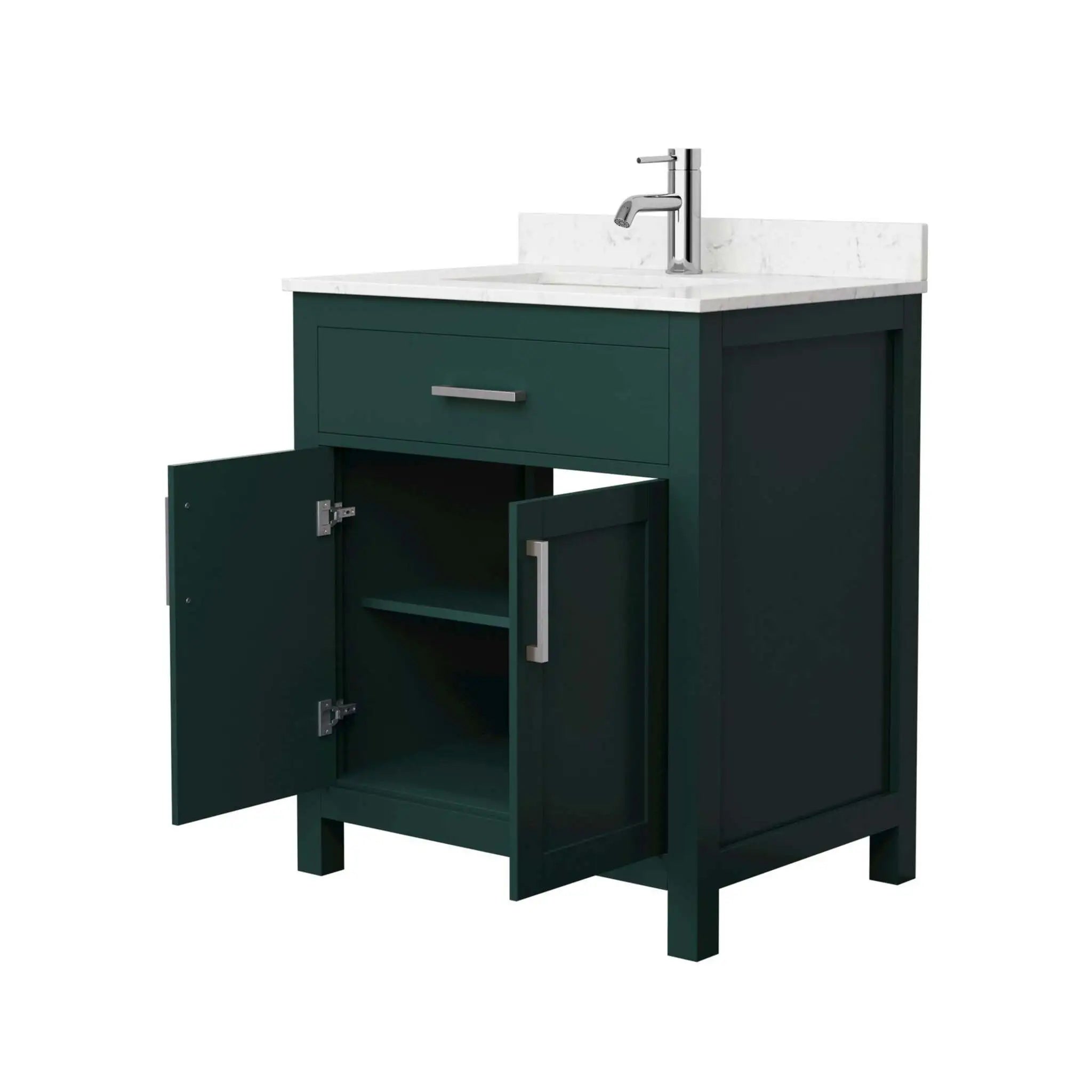30" Beckett Single Bathroom Vanity in Green with Brushed Nickel Trim by Wyndham