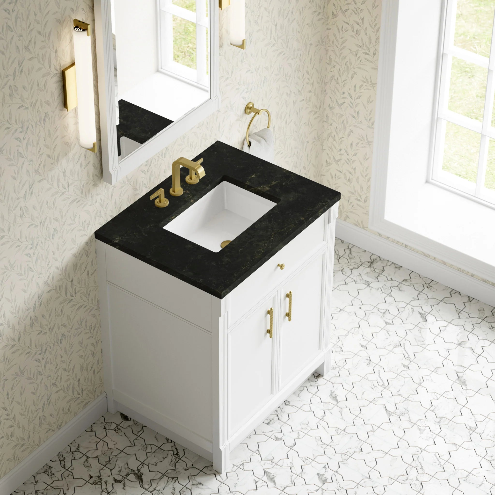 30" Bellshire Single Vanity in Bright White by James Martin Vanities-Phantome Eclos 5