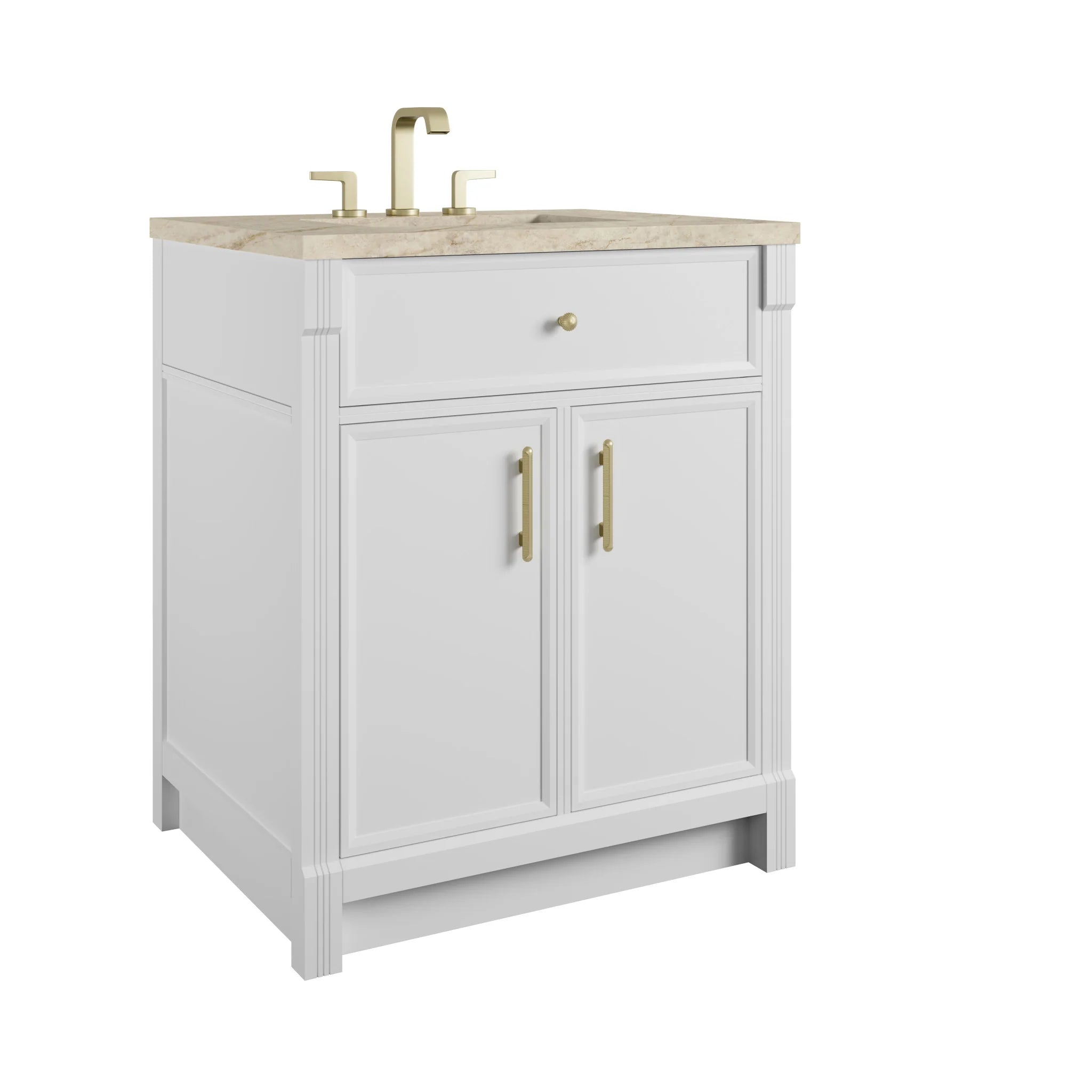 30" Bellshire Single Vanity in Bright White by James Martin Vanities-Tajnar Eclos 9