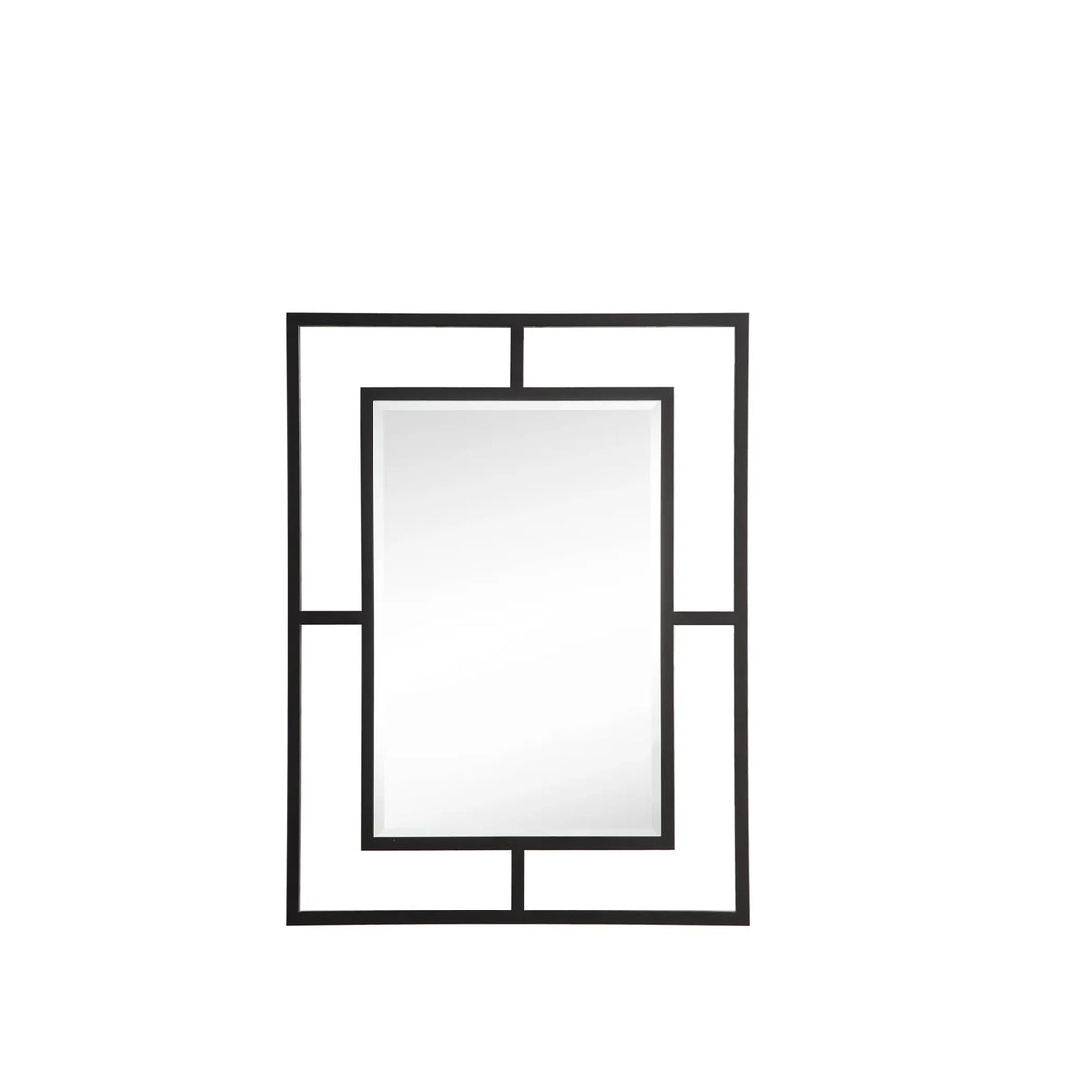 30 Inch Boston Rectangular Mirror - Matte Black Image 1