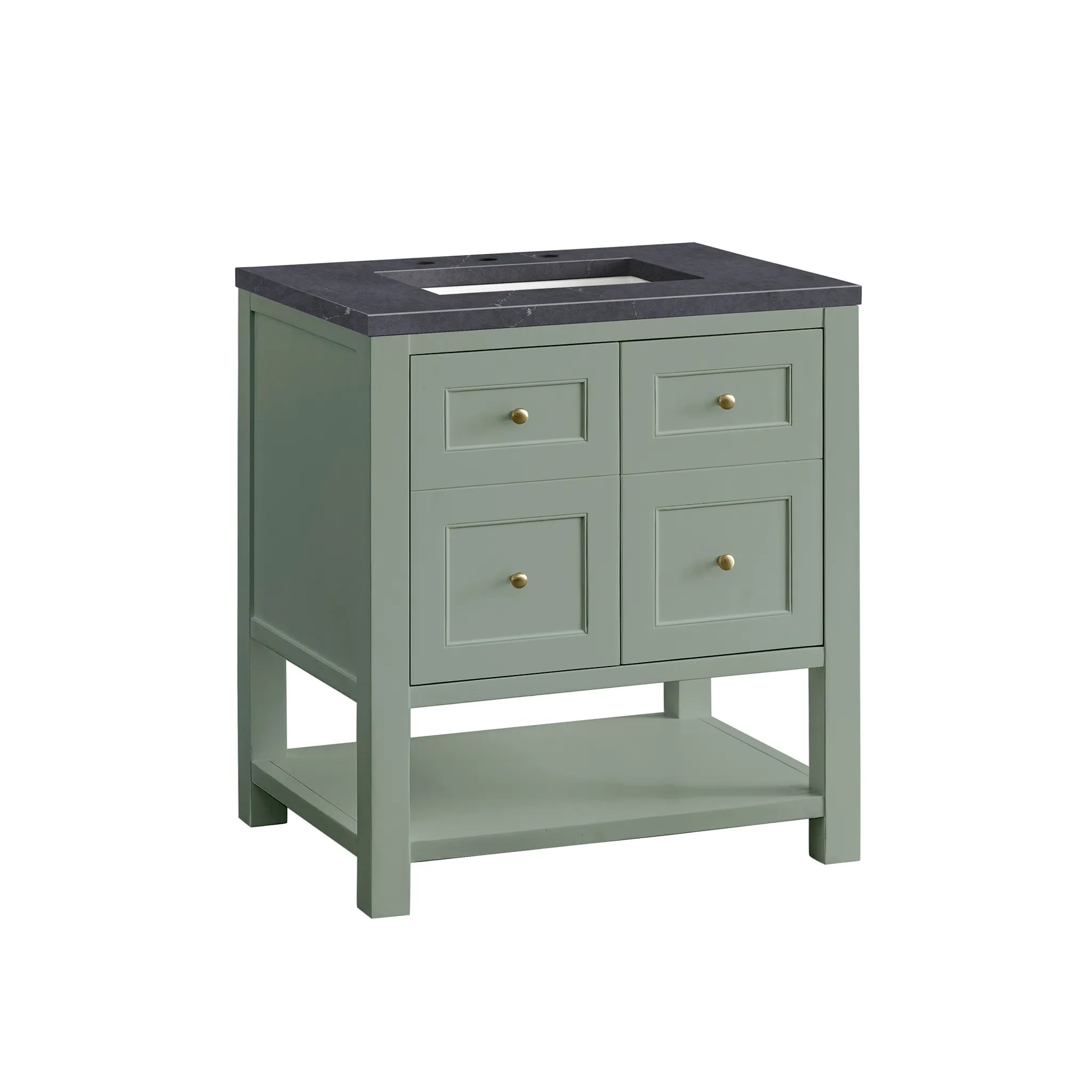 30" Breckenridge Single Vanity in Smokey Celadon-Charcoal Soapstone Silestone-8" Widespread image 5