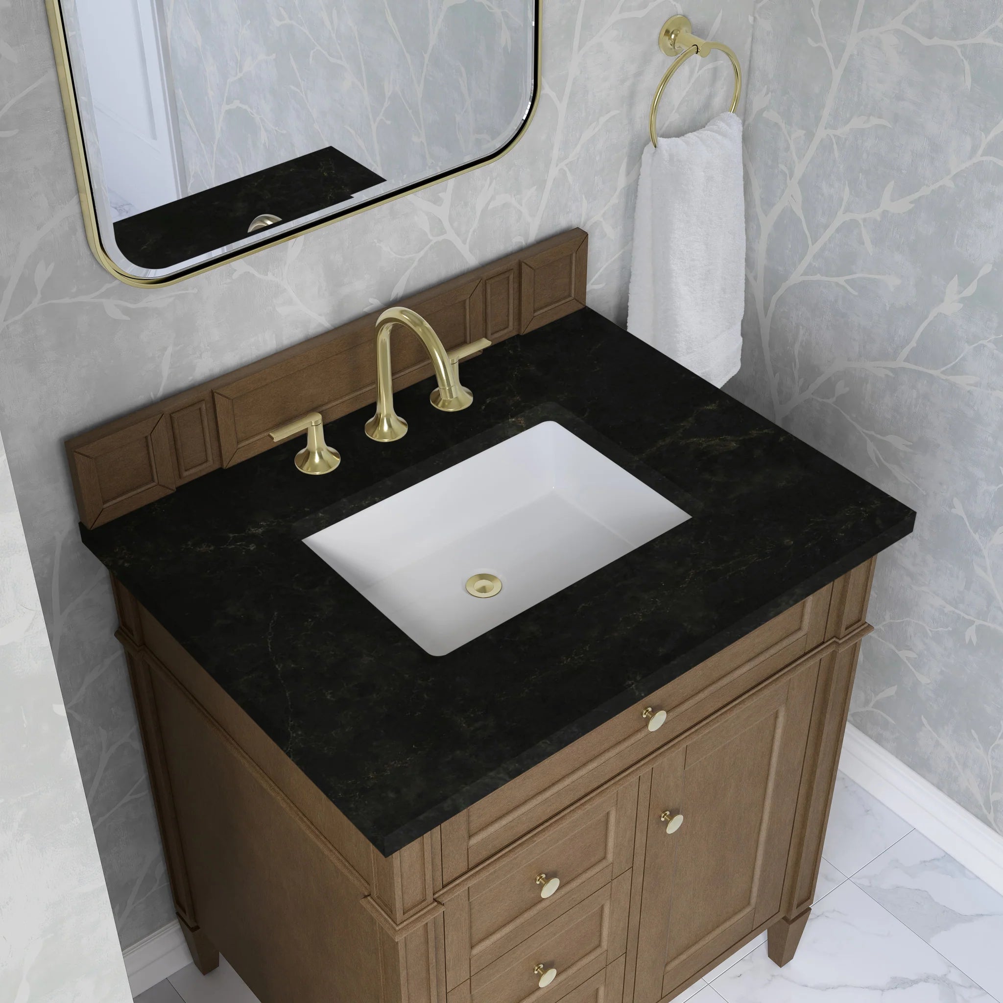 30" Brittany Single Vanity in Pecan by James Martin Vanities-Phantome Eclos 6