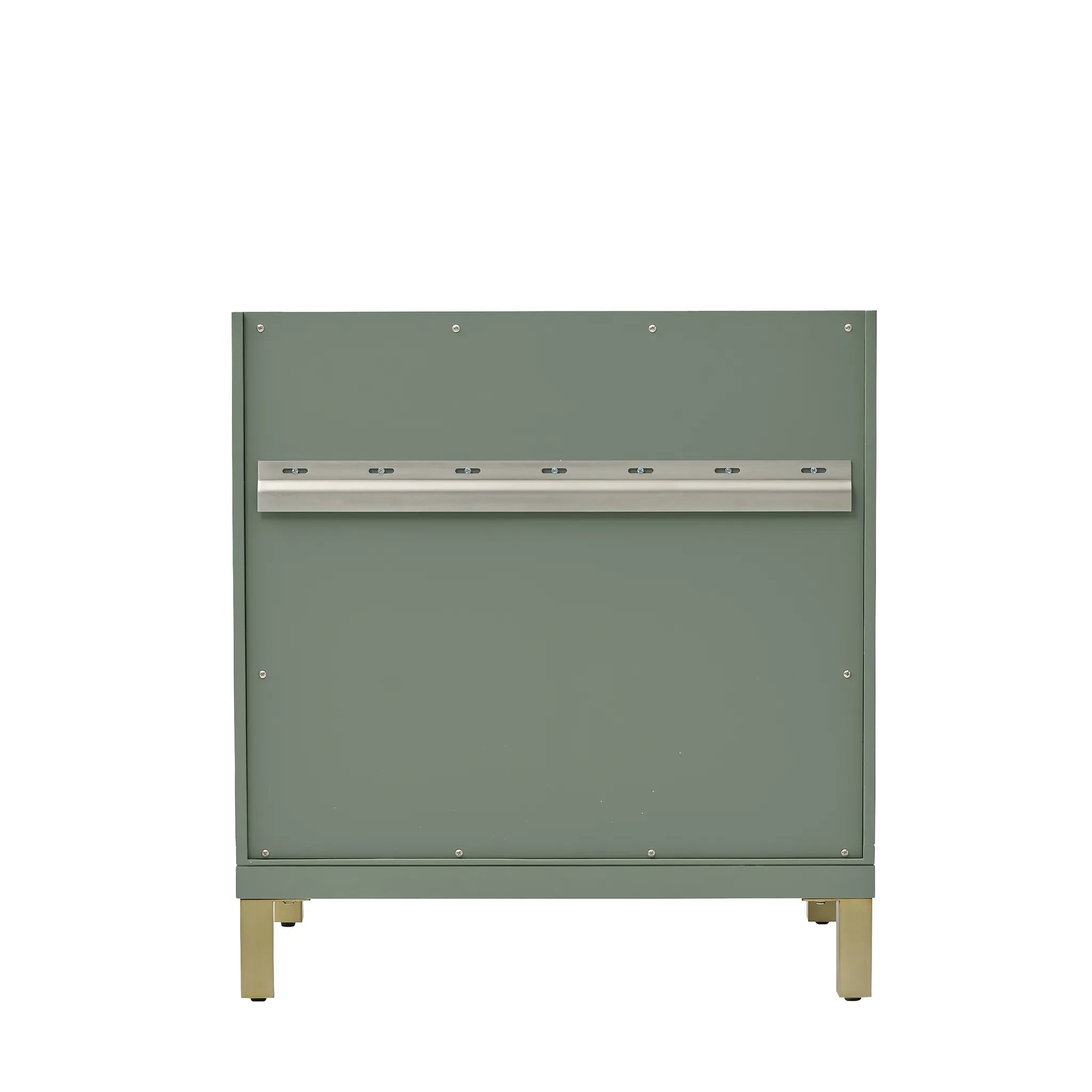 30" Chicago Single Vanity in Smokey Celadon-Victorian Silver Silestone-8" Widespread image 10