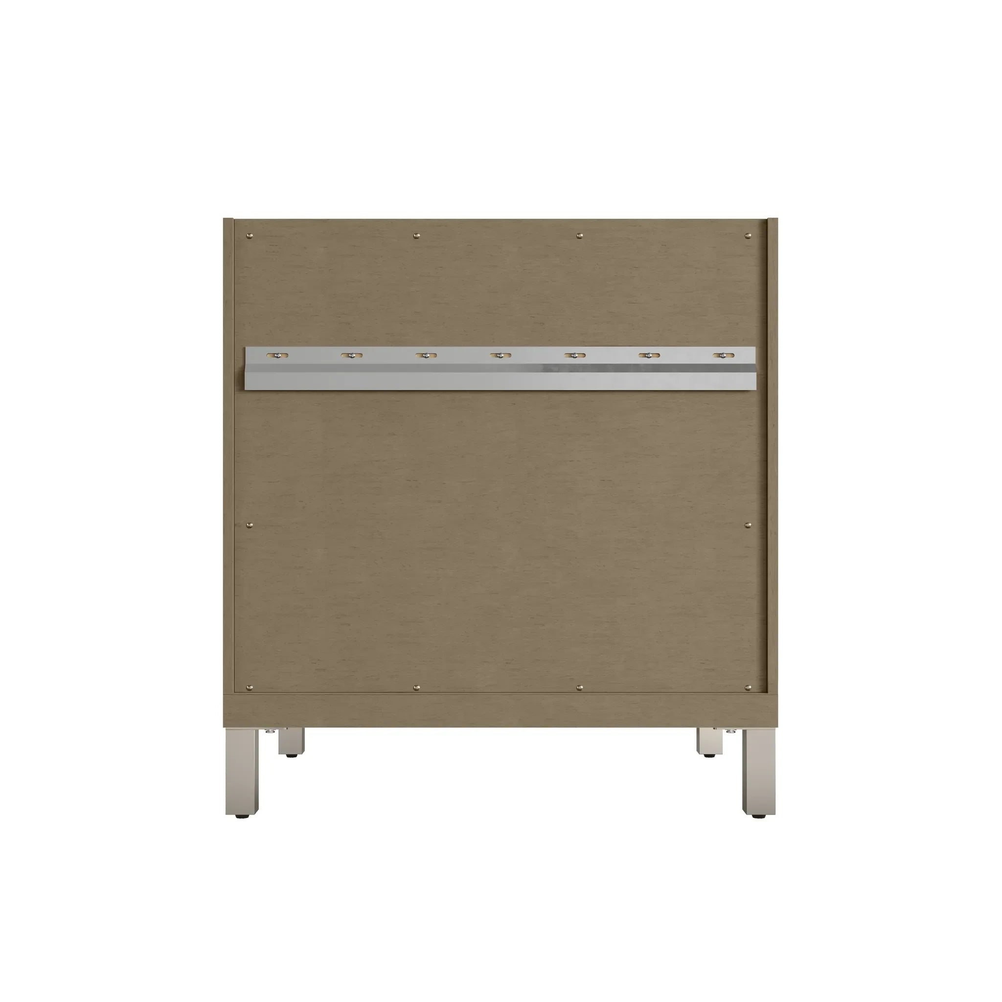 30" Chicago Single Vanity in Walnut Whisper-Victorian Silver Silestone-8" Widespread image 14