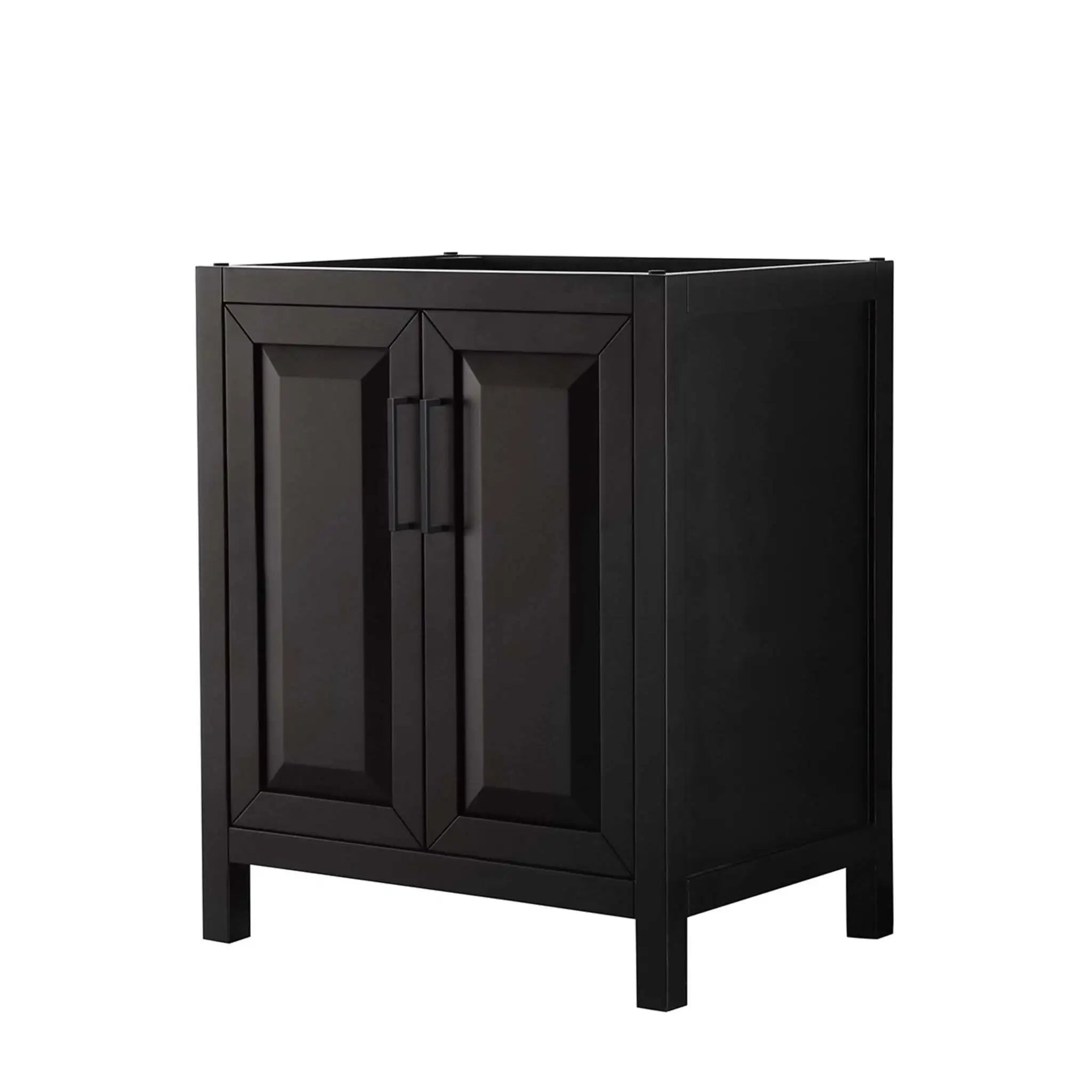 30" Daria Single Bathroom Vanity in Dark Espresso with Matte Black Trim by Wyndham