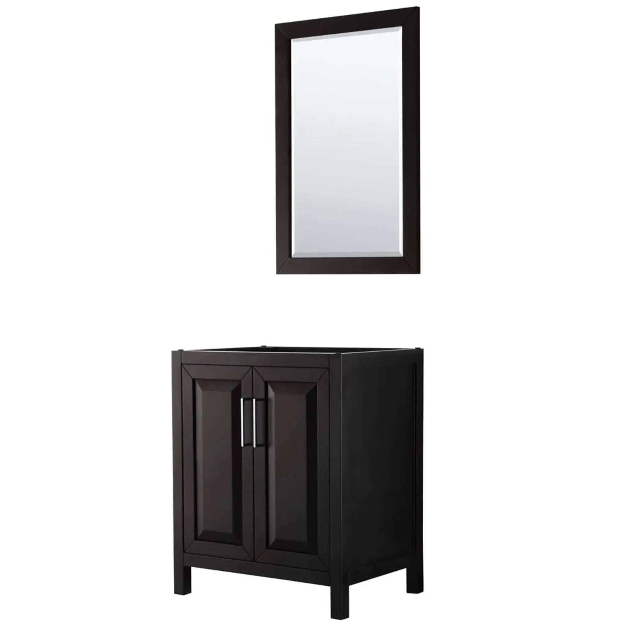 30" Daria Single Bathroom Vanity in Dark Espresso with Polished Chrome Trim & 24" Mirror by Wyndham