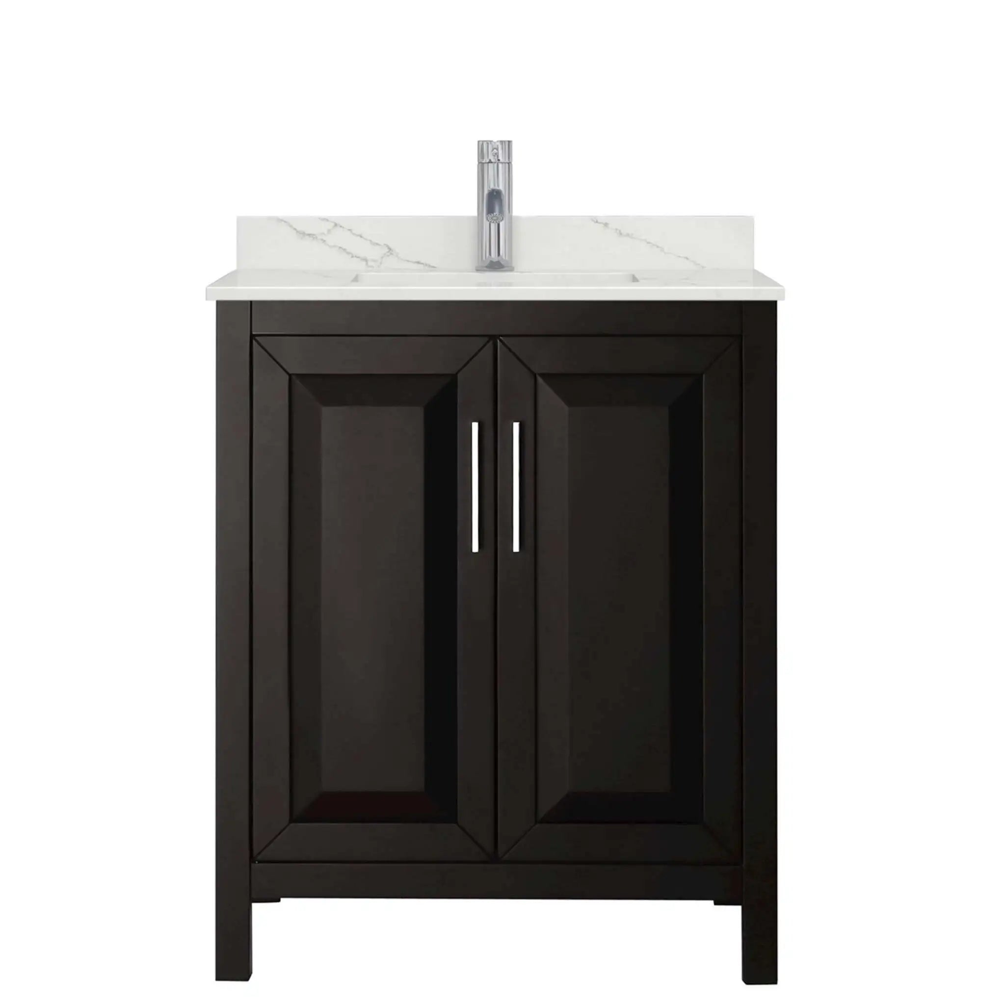 30" Daria Single Bathroom Vanity in Dark Espresso with Polished Chrome Trim by Wyndham