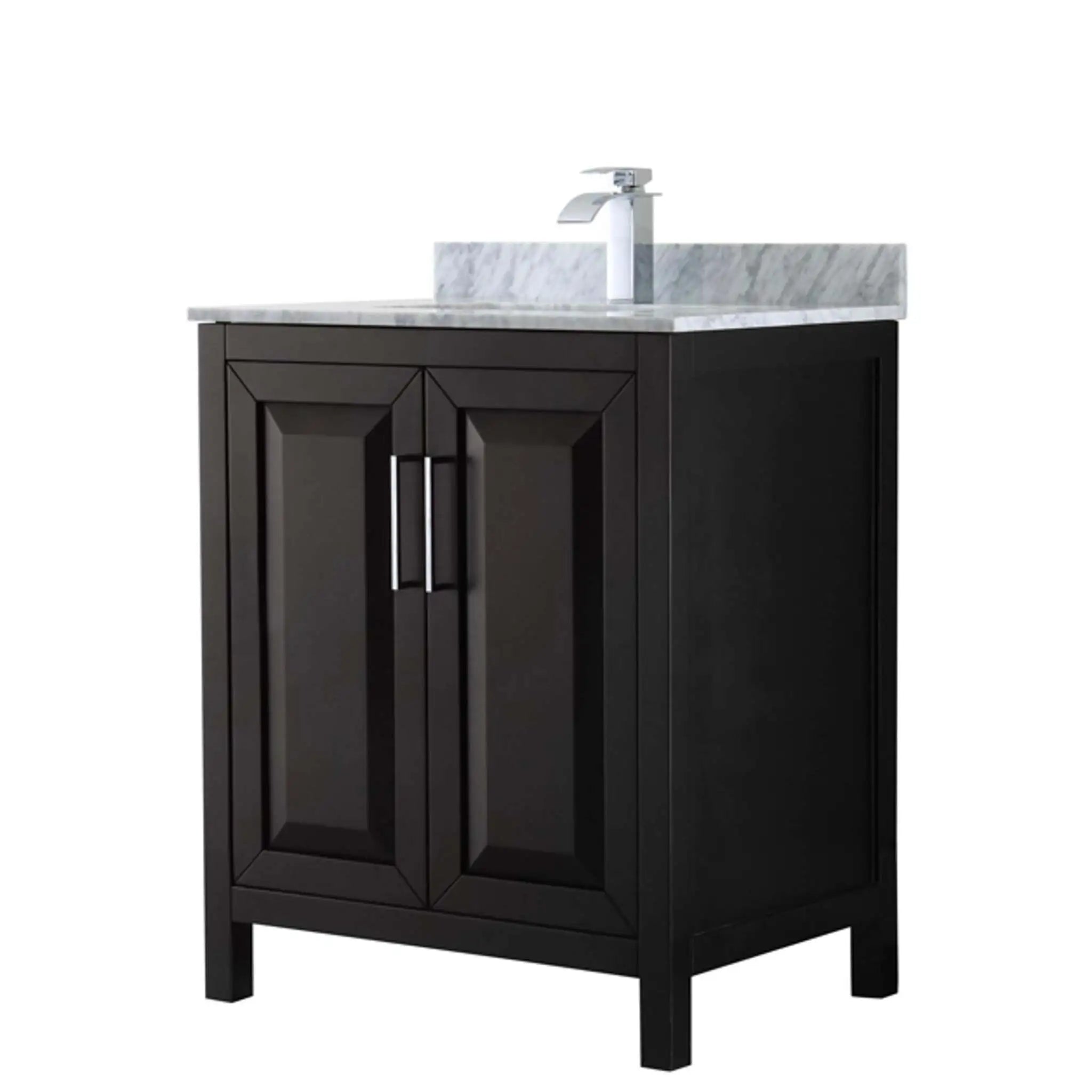 30" Daria Single Bathroom Vanity in Dark Espresso with Polished Chrome Trim by Wyndham