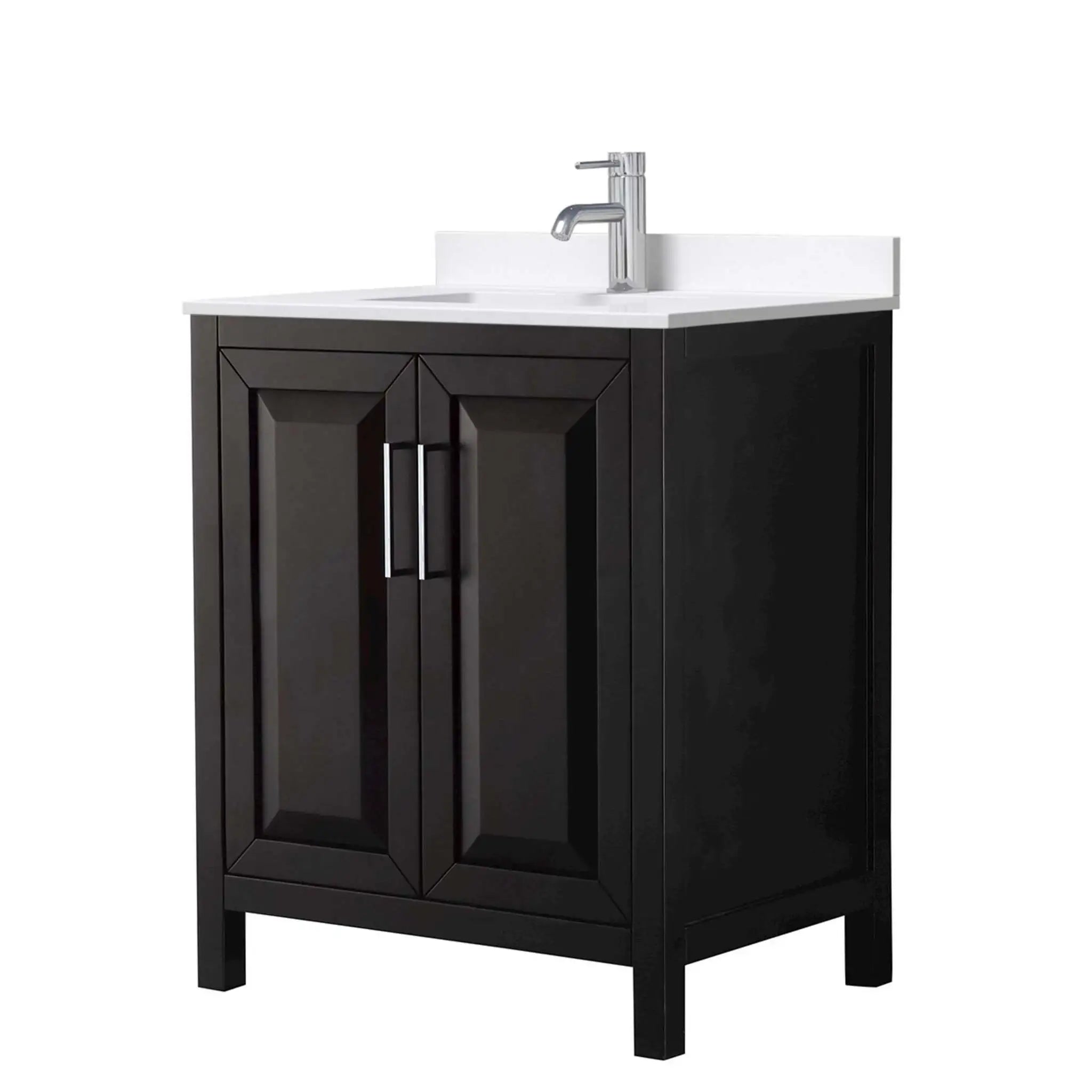 30" Daria Single Bathroom Vanity in Dark Espresso with Polished Chrome Trim by Wyndham