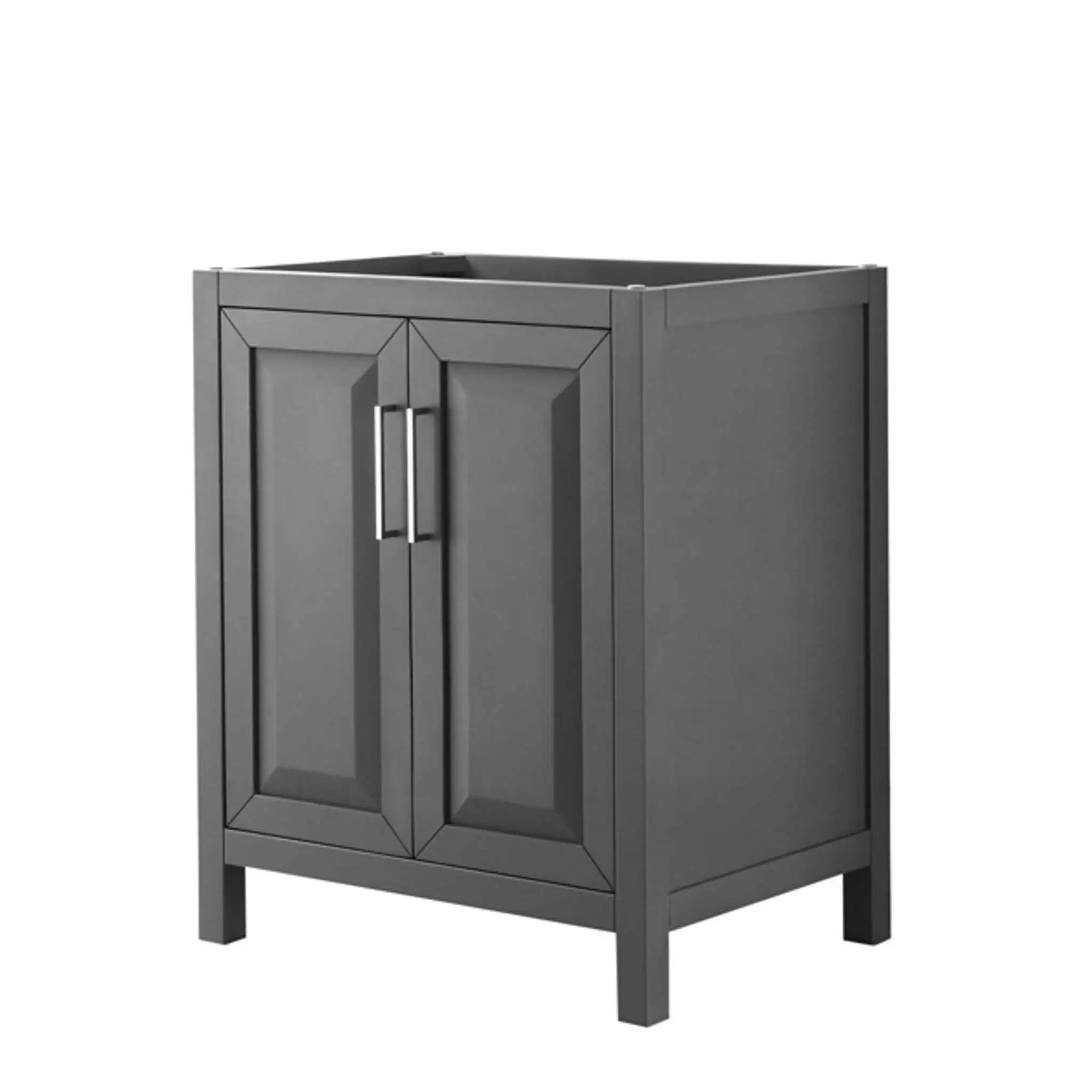 30" Daria Single Bathroom Vanity in Dark Gray with Polished Chrome Trim by Wyndham
