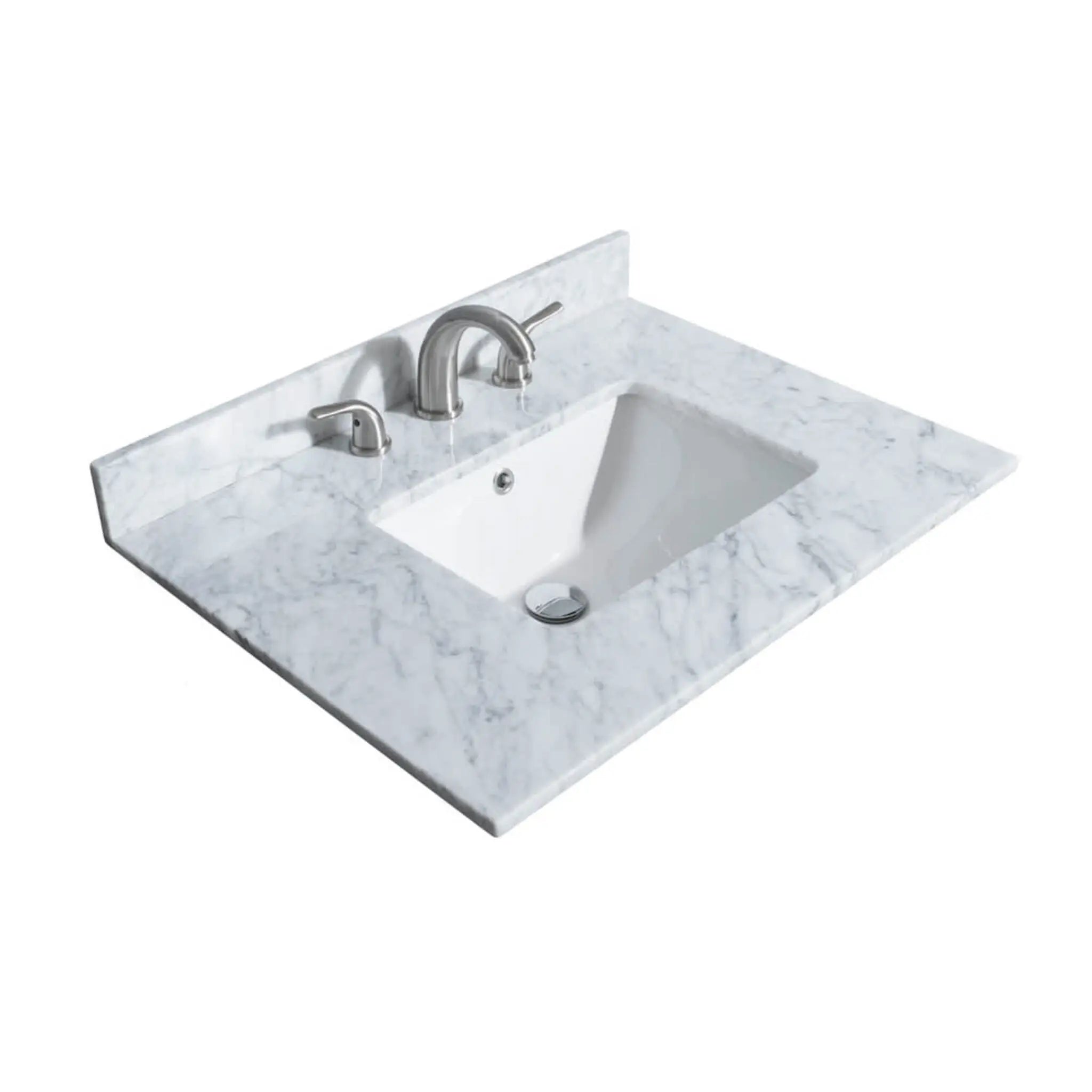 30" Deborah Single Bathroom Vanity in White with Brushed Gold Trim by Wyndham
