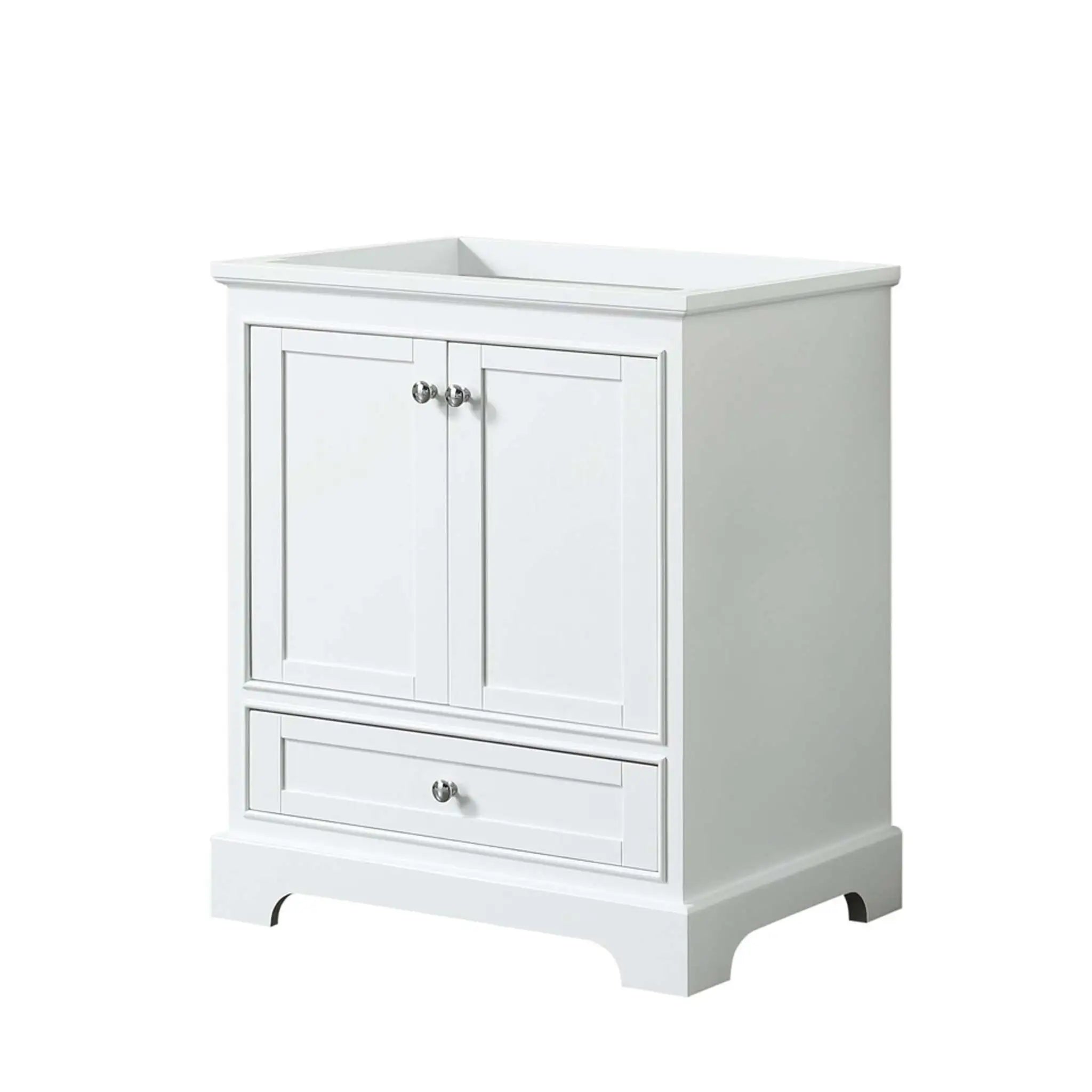 30" Deborah Single Bathroom Vanity in White with Polished Chrome Trim by Wyndham