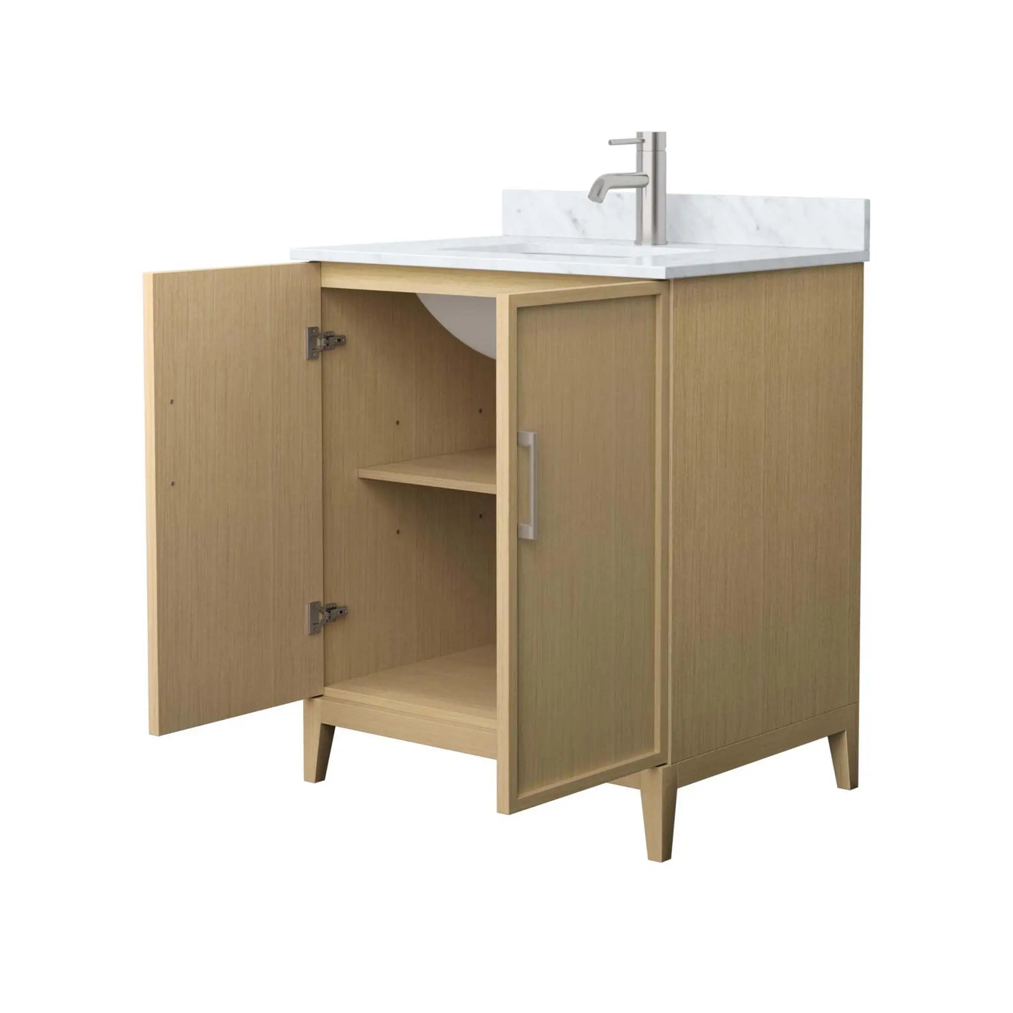 30" Elan Single Bathroom Vanity in White Oak with Brushed Nickel Trim by Wyndham