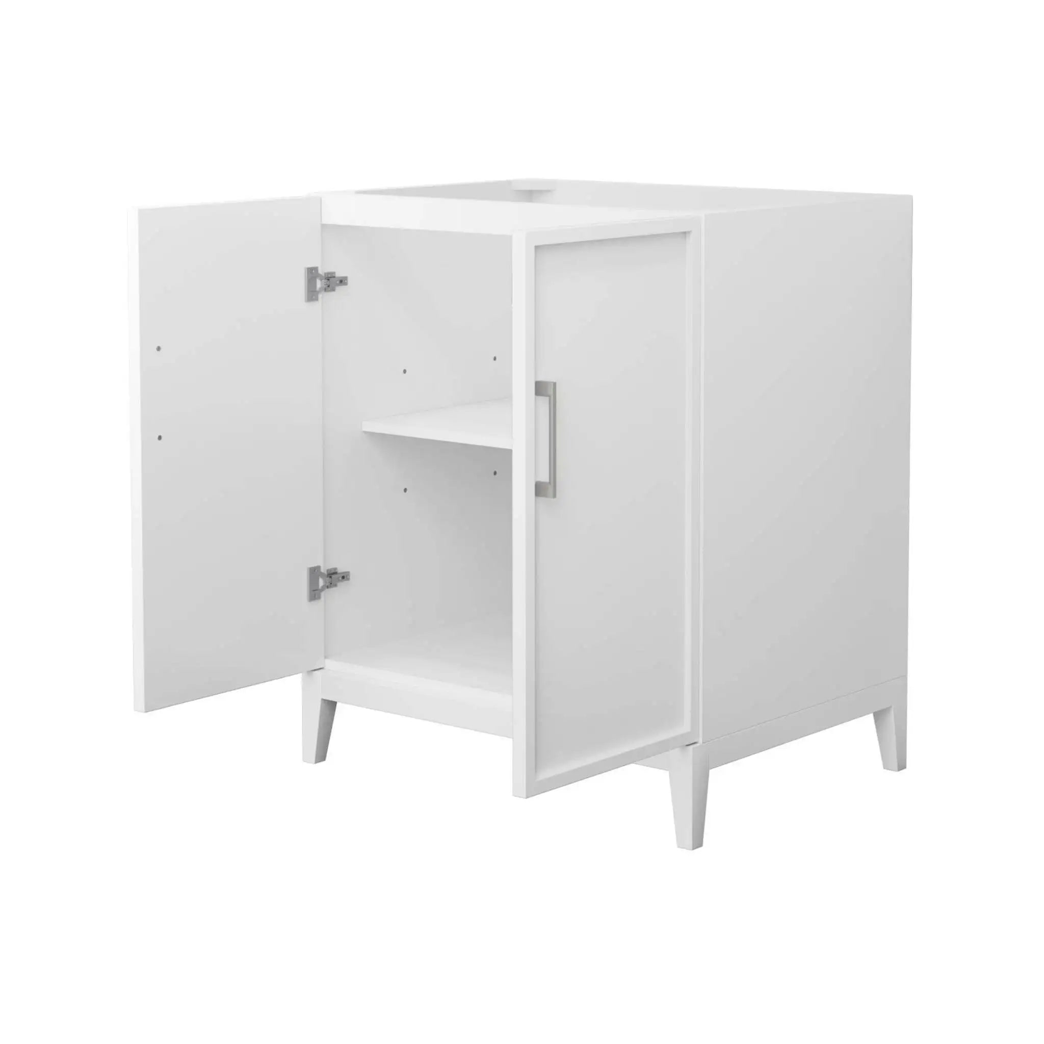 30" Elan Single Bathroom Vanity in White with Brushed Nickel Trim by Wyndham