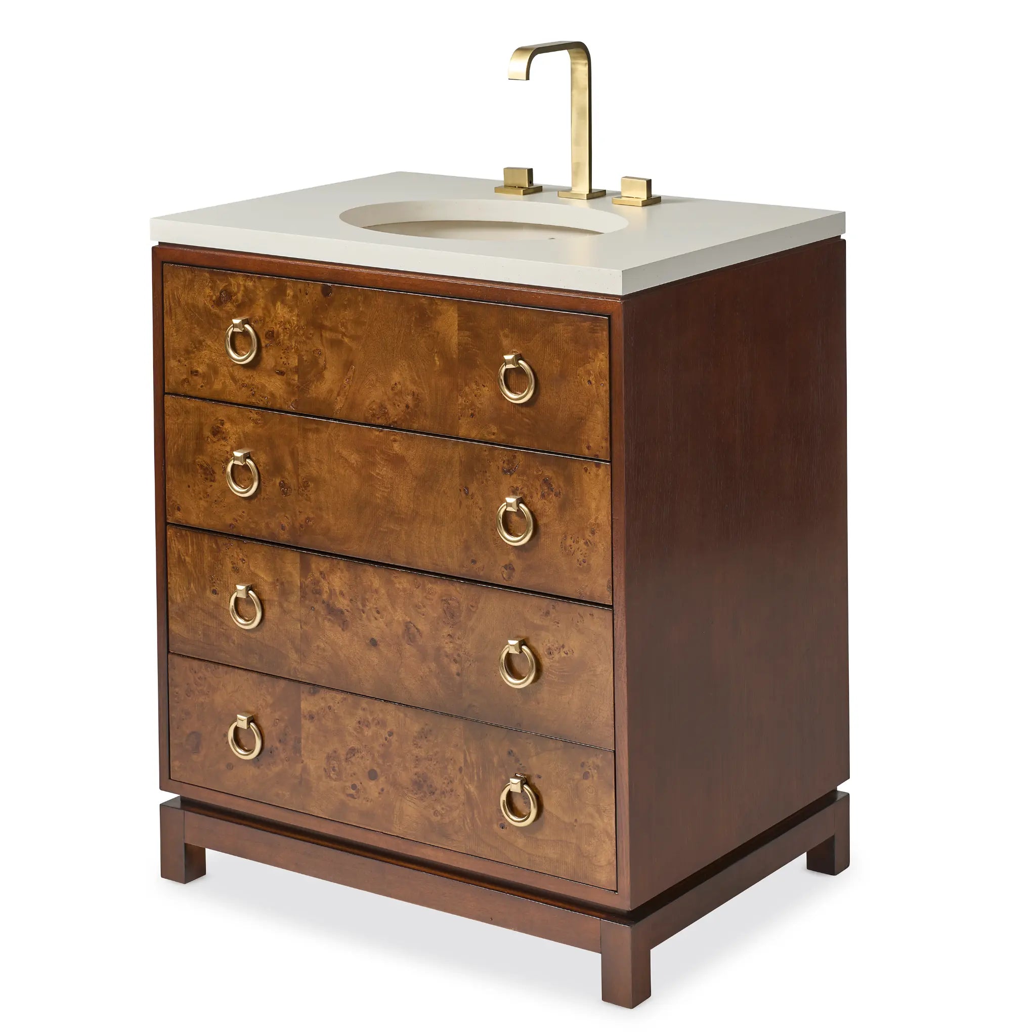 30" Elsa Petite Sink Chest - Walnut Stain by Ambella Home image 1