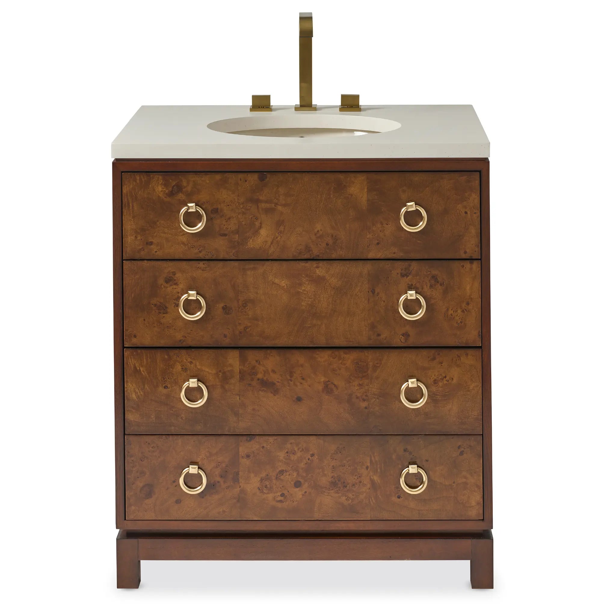30" Elsa Petite Sink Chest - Walnut Stain by Ambella Home image