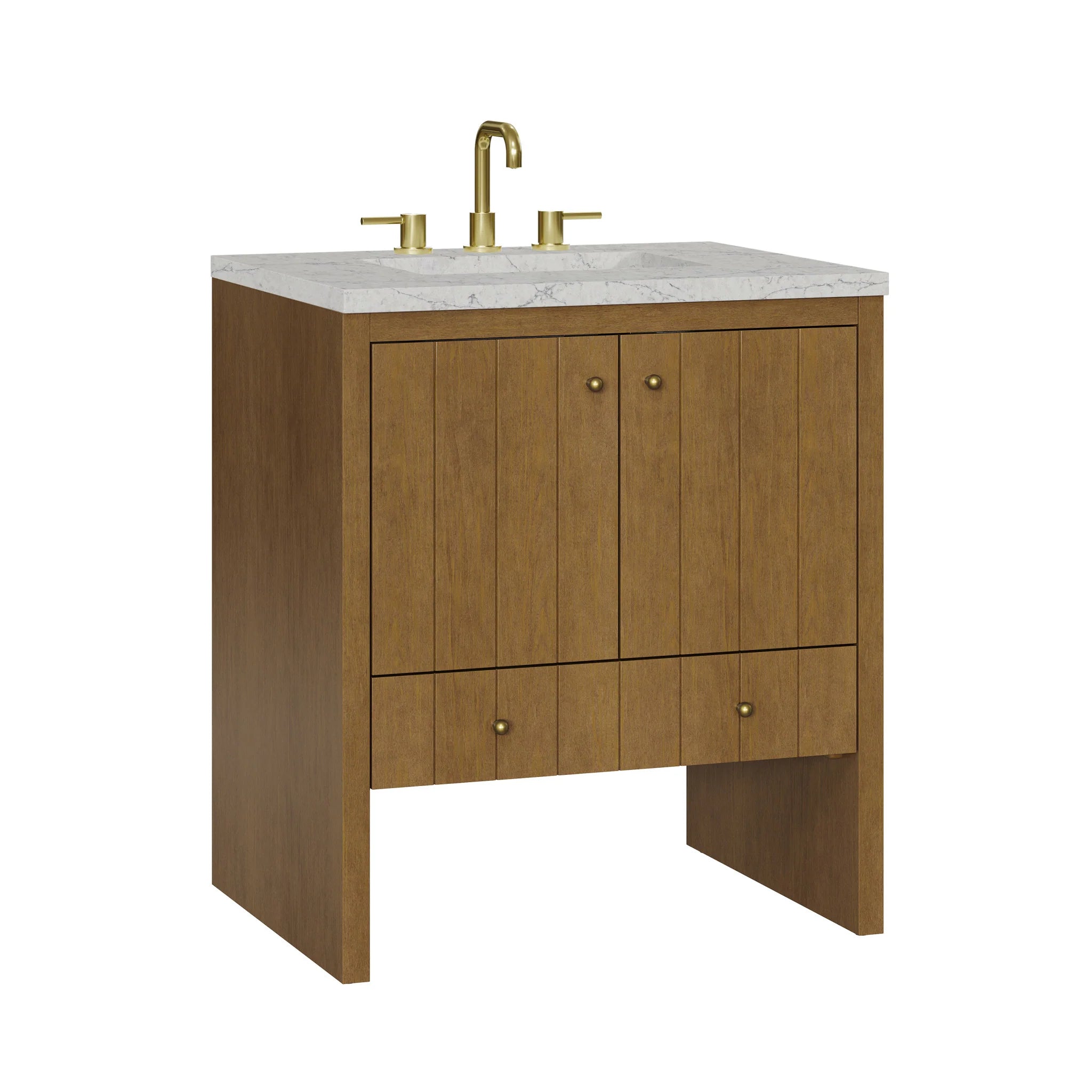 30" Hudson Single Vanity in Honey Oak by James Martin Vanities-Eternal Jasmine Pearl Silestone 10
