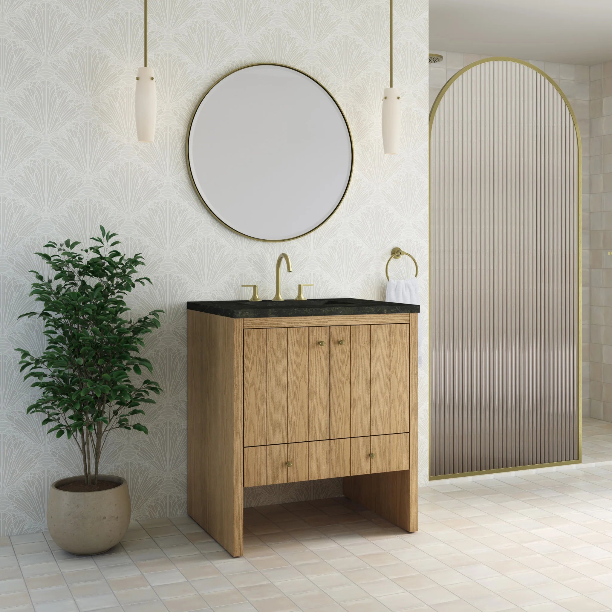 30" Hudson Single Vanity in Light Natural Oak by James Martin Vanities-Phantome Eclos 2