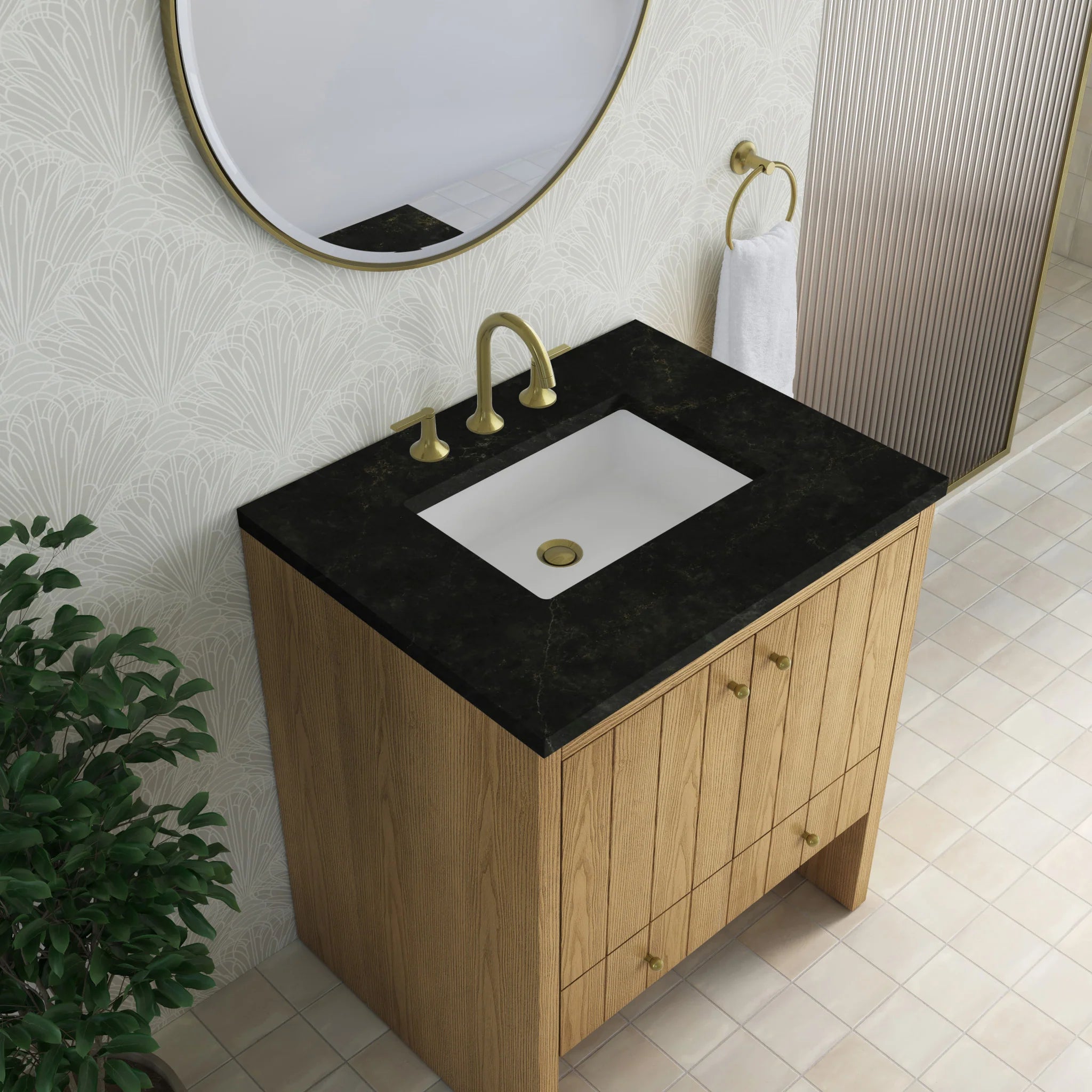 30" Hudson Single Vanity in Light Natural Oak by James Martin Vanities-Phantome Eclos 6