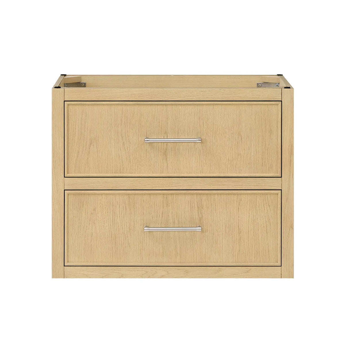 30" Isola Single Wall Mounted Bathroom Vanity Scandinavian Oak Brushed Nickel Trim by wyndham View 17