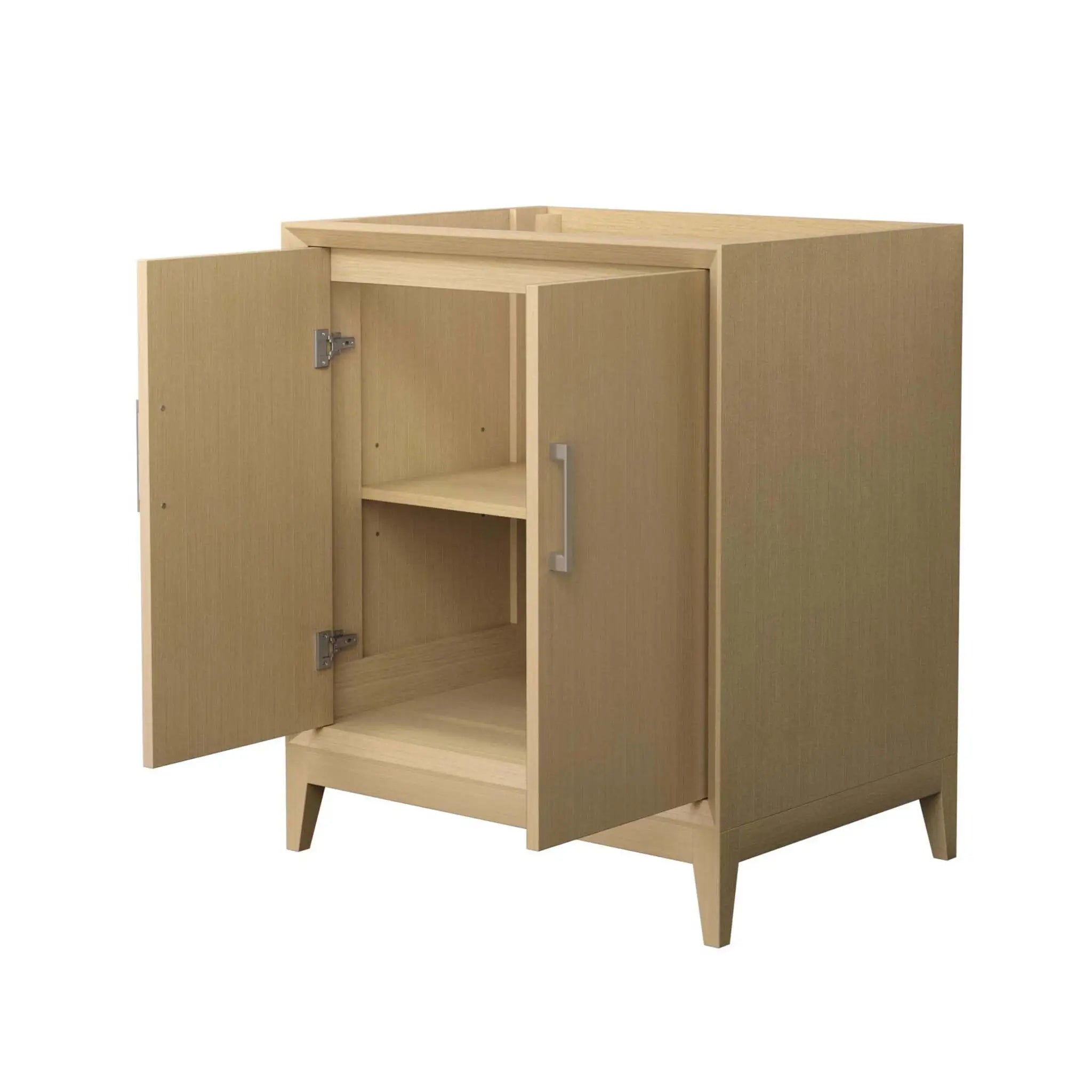30" Janna Single Bathroom Vanity in White Oak with Brushed Nickel Trim by Wyndham