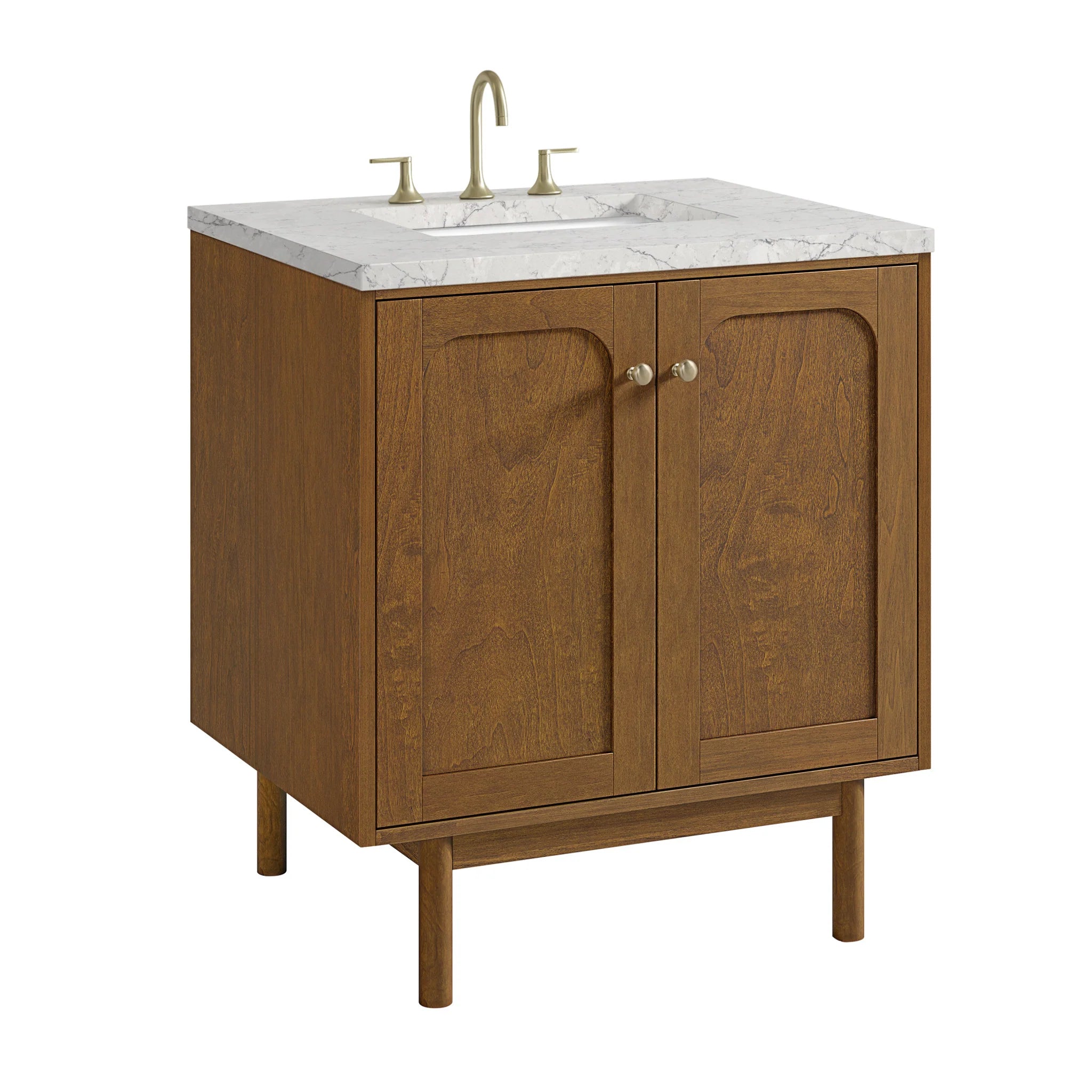 30" Laurent Single Vanity in Honey Oak by James Martin Vanities-Eternal Jasmine Pearl Silestone 15