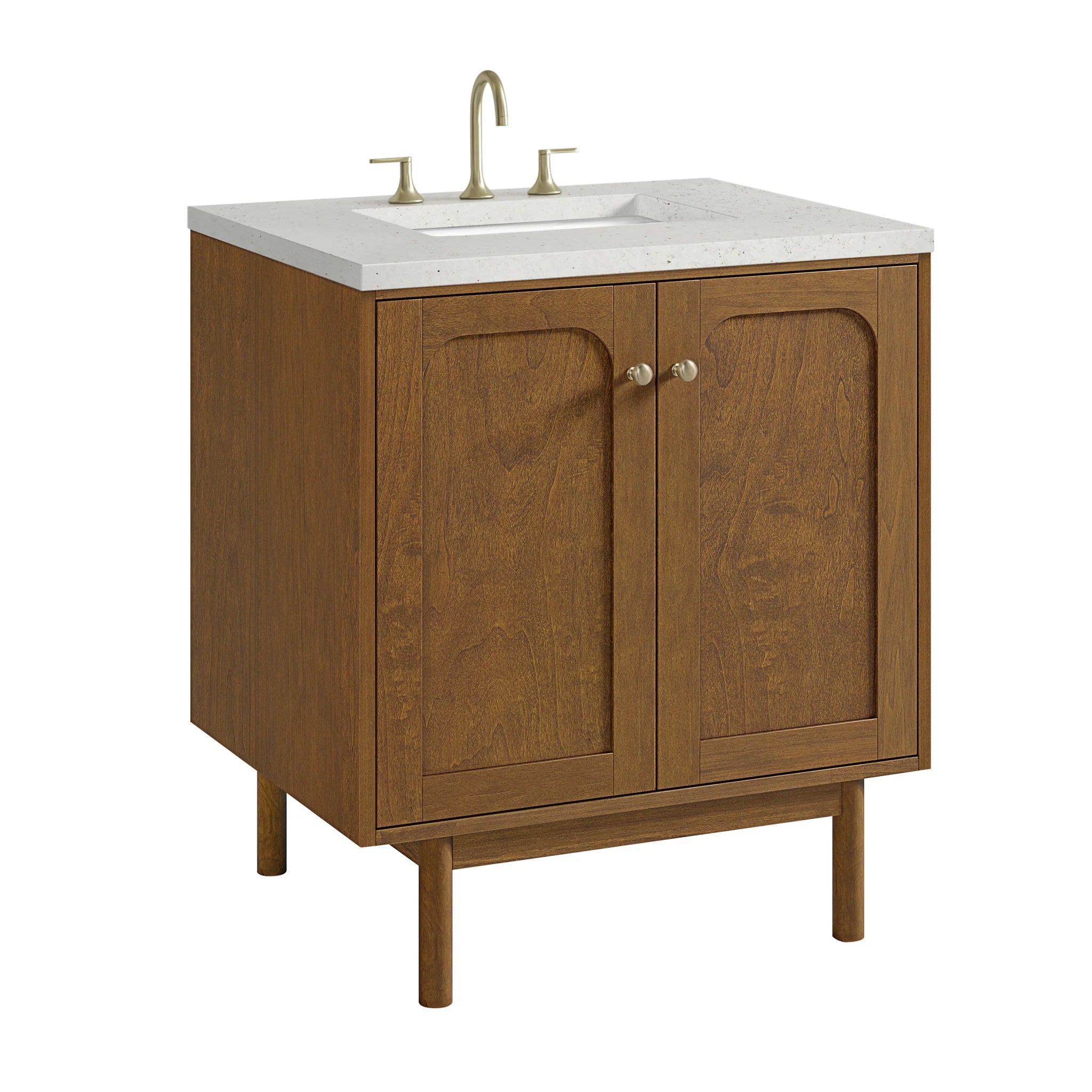 30" Laurent Single Vanity in Honey Oak by James Martin Vanities-Lime Delight Silestone 15