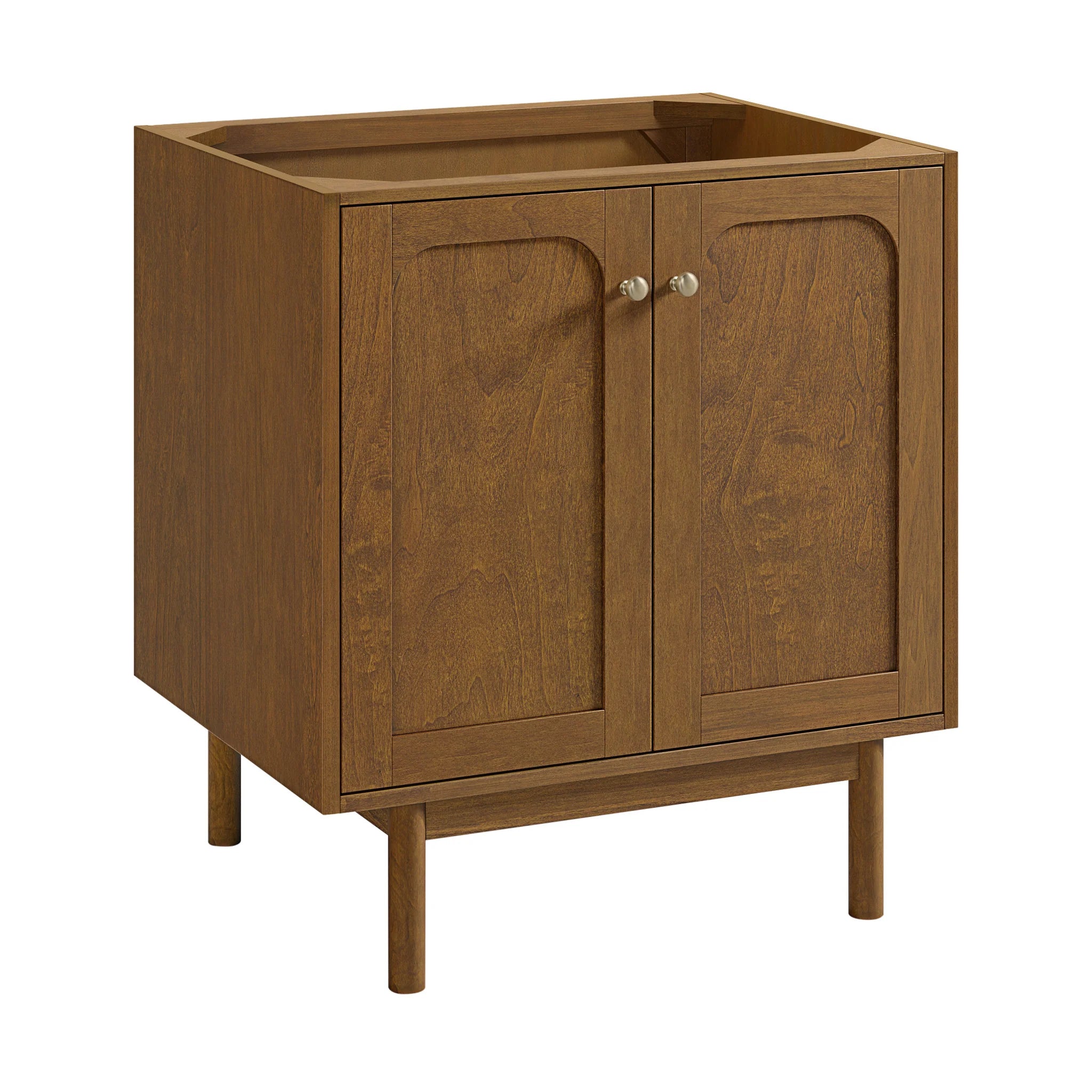 30" Laurent Single Vanity in Honey Oak by James Martin Vanities-White Zeus Silestone & Backsplash 9