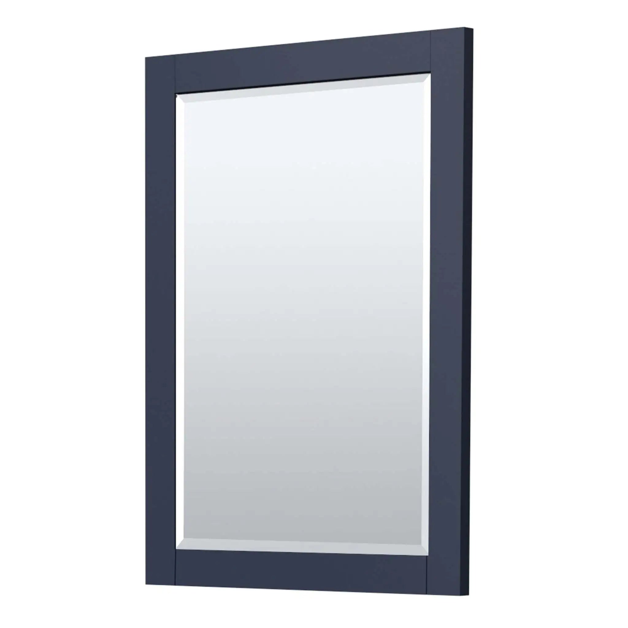 30" Miranda Single Bathroom Vanity in Dark Blue with Brushed Gold Trim & 24" Mirror by Wyndham