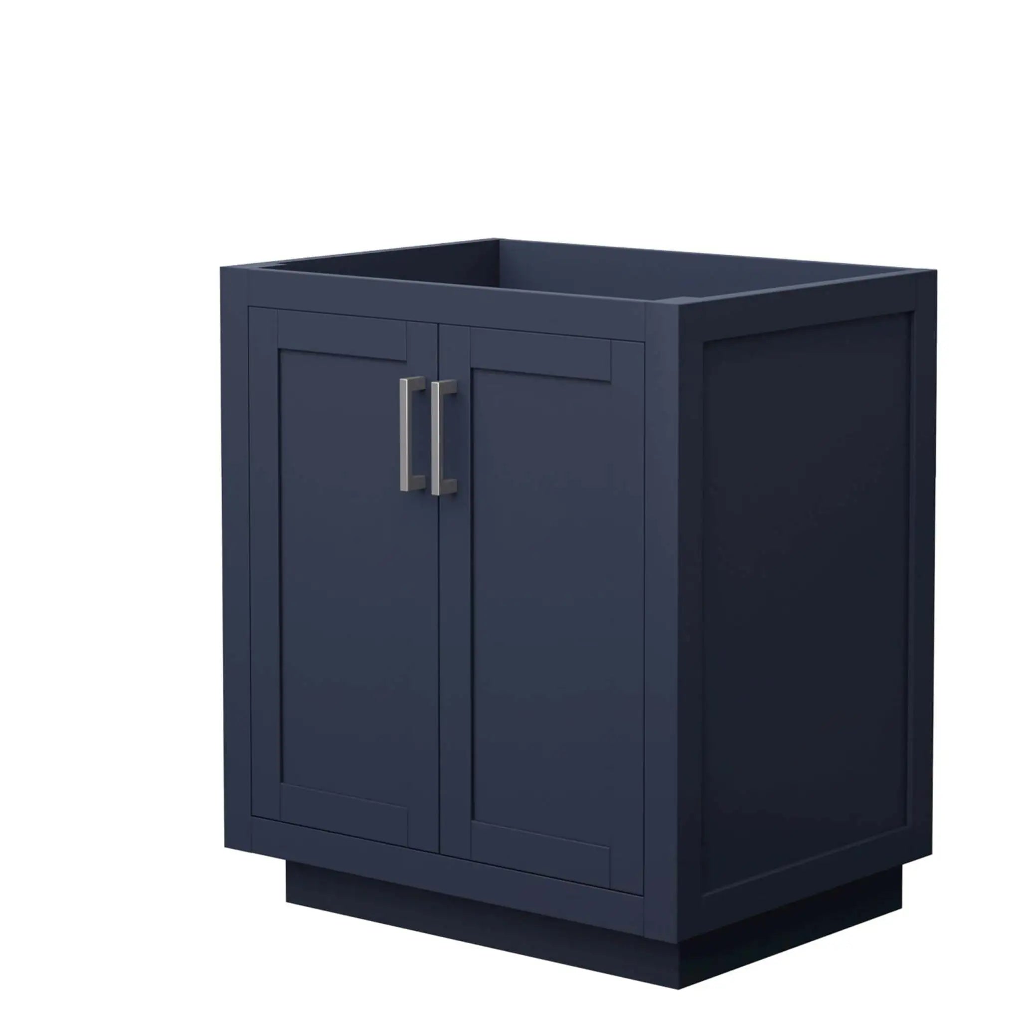 30" Miranda Single Bathroom Vanity in Dark Blue with Brushed Nickel Trim by Wyndham