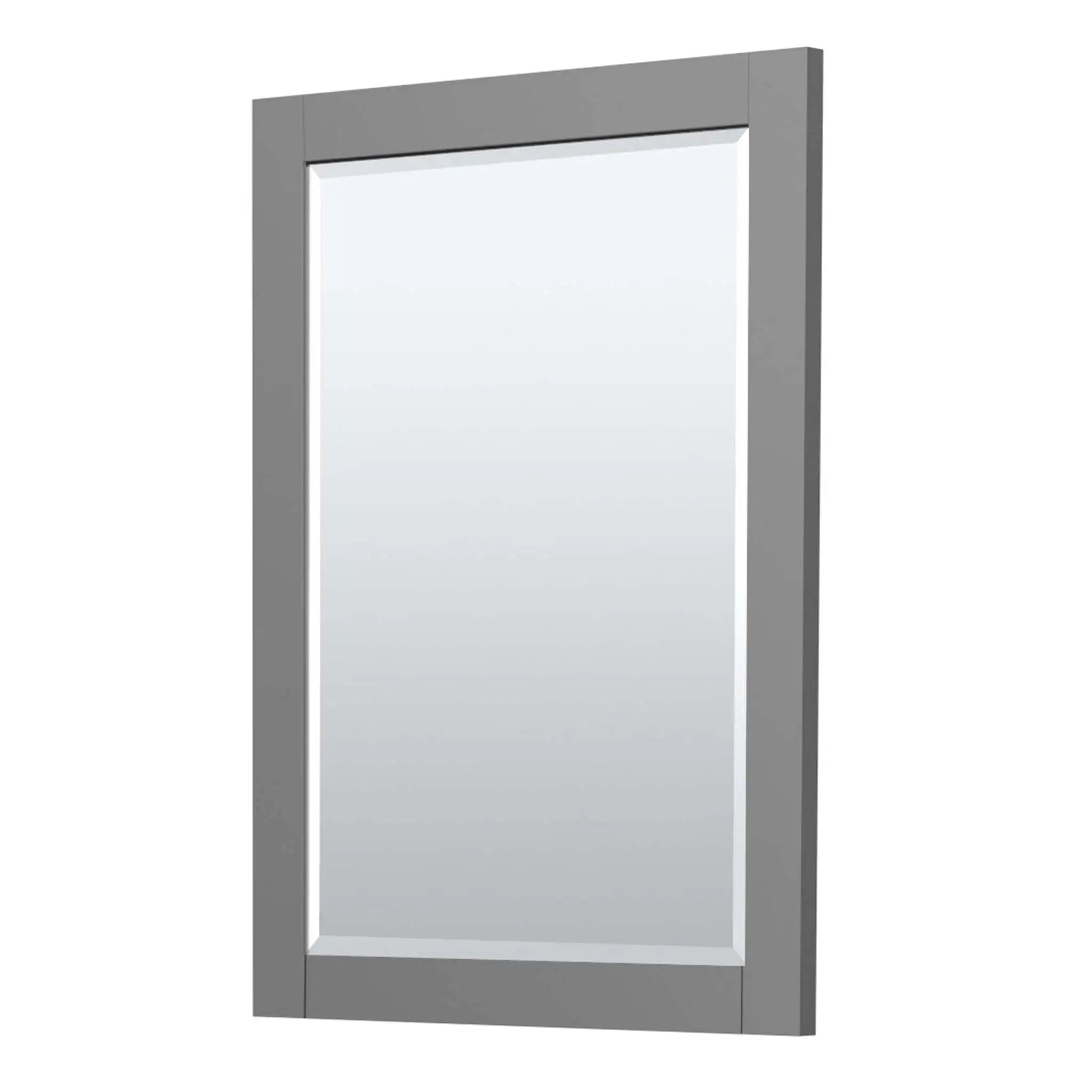 30" Miranda Single Bathroom Vanity in Dark Gray with Brushed Nickel Trim & 24" Mirror by Wyndham