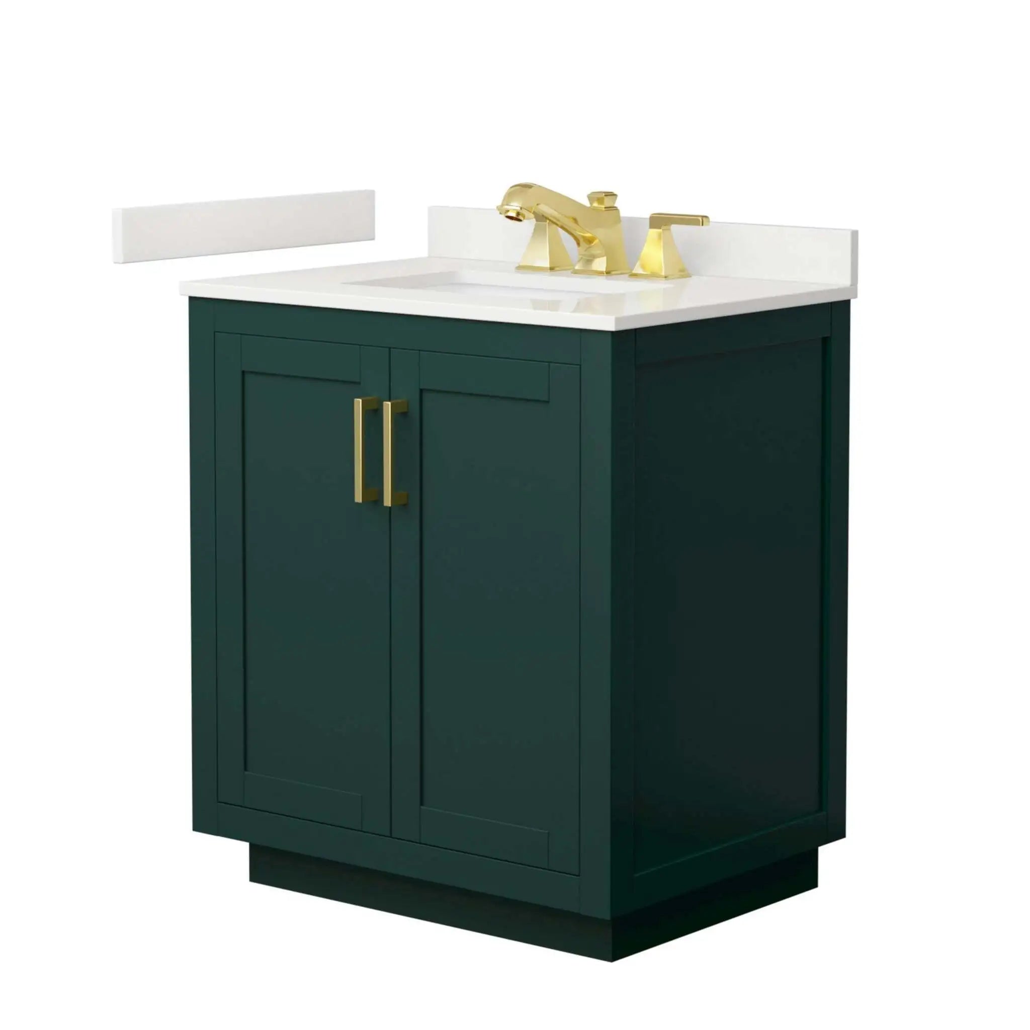 30" Miranda Single Bathroom Vanity in Green with Brushed Gold Trim by Wyndham