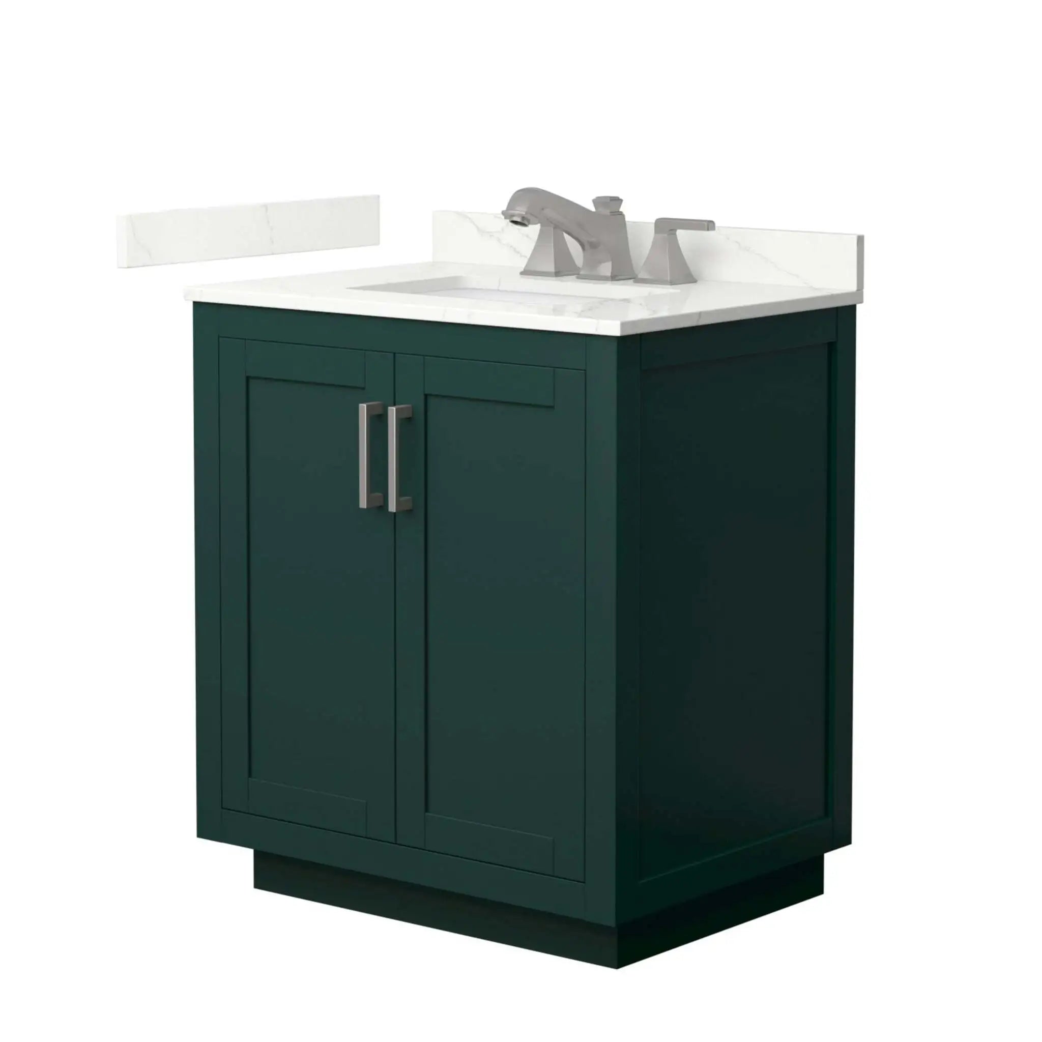 30" Miranda Single Bathroom Vanity in Green with Brushed Nickel Trim by Wyndham