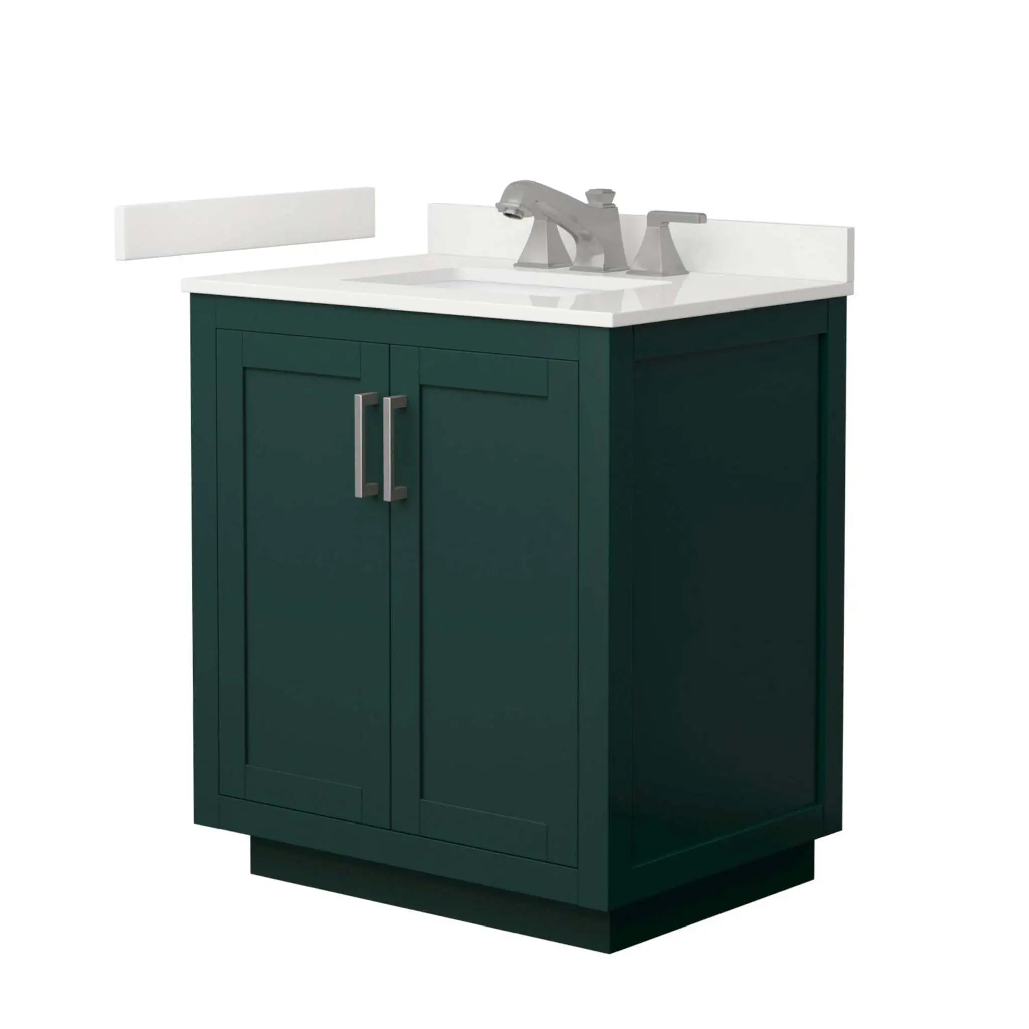 30" Miranda Single Bathroom Vanity in Green with Brushed Nickel Trim by Wyndham