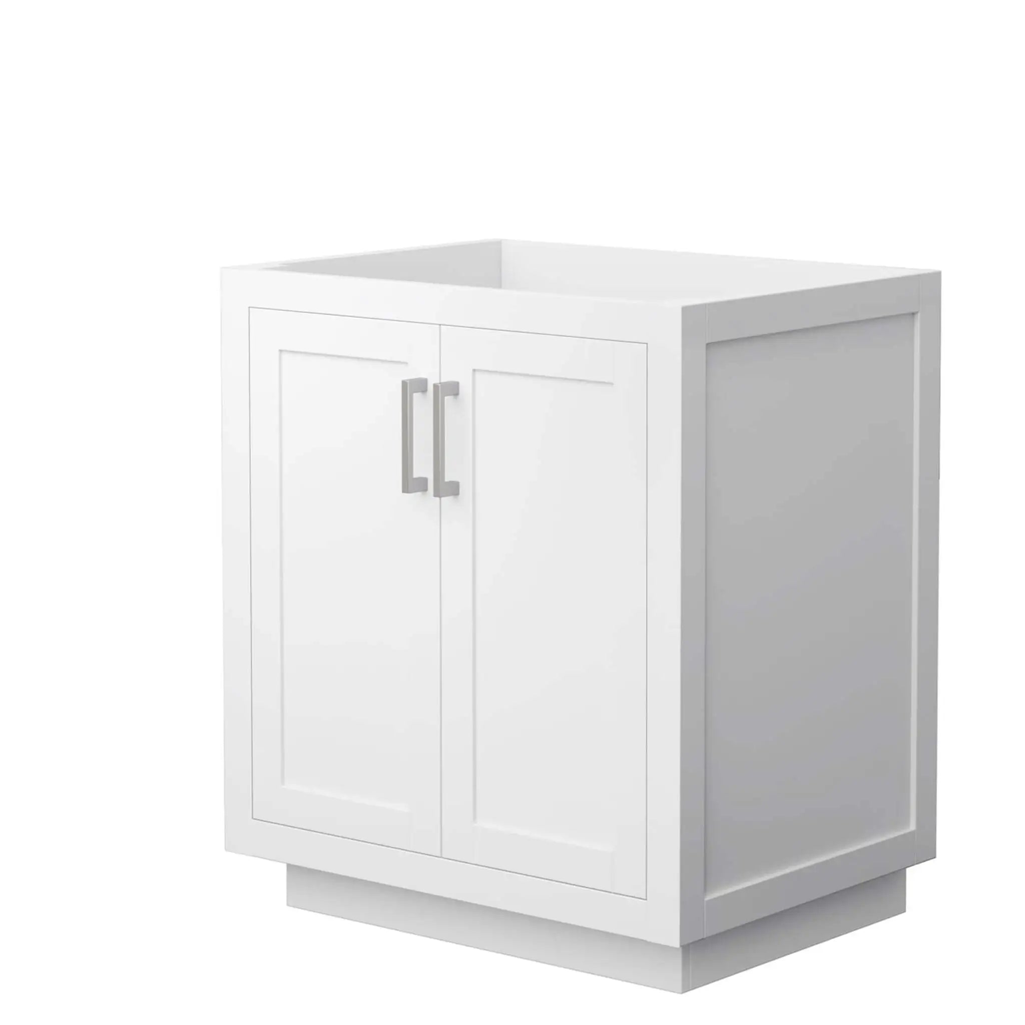 30" Miranda Single Bathroom Vanity in White with Brushed Nickel Trim by Wyndham
