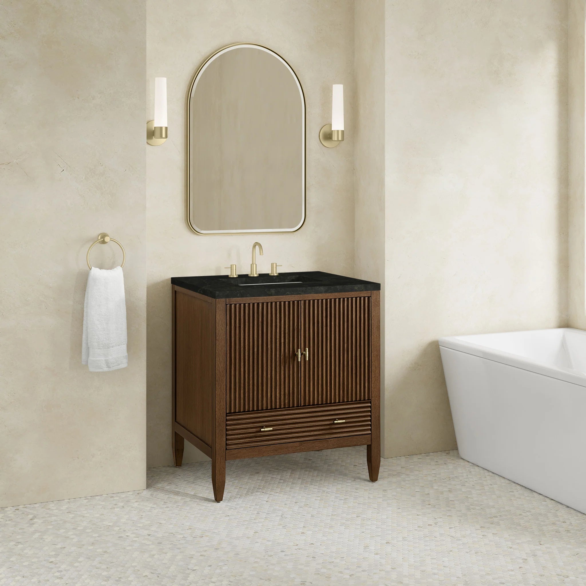 30" Myrrin Single Vanity in Mid-Century Walnut by James Martin Vanities-Phantome Eclos 2