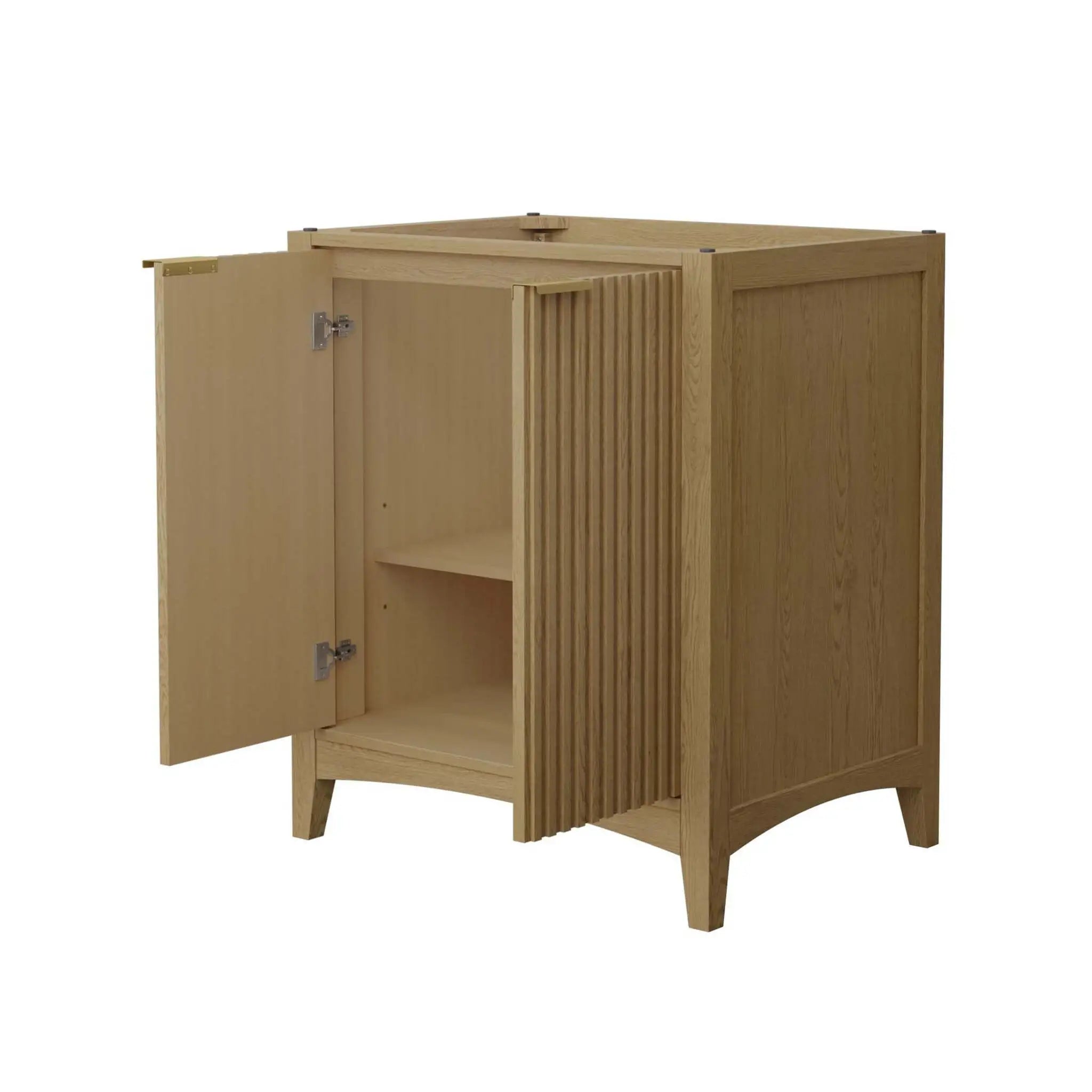 30" Palmilla Single Bathroom Vanity in Natural Oak with Brushed Gold Trim by Wyndham